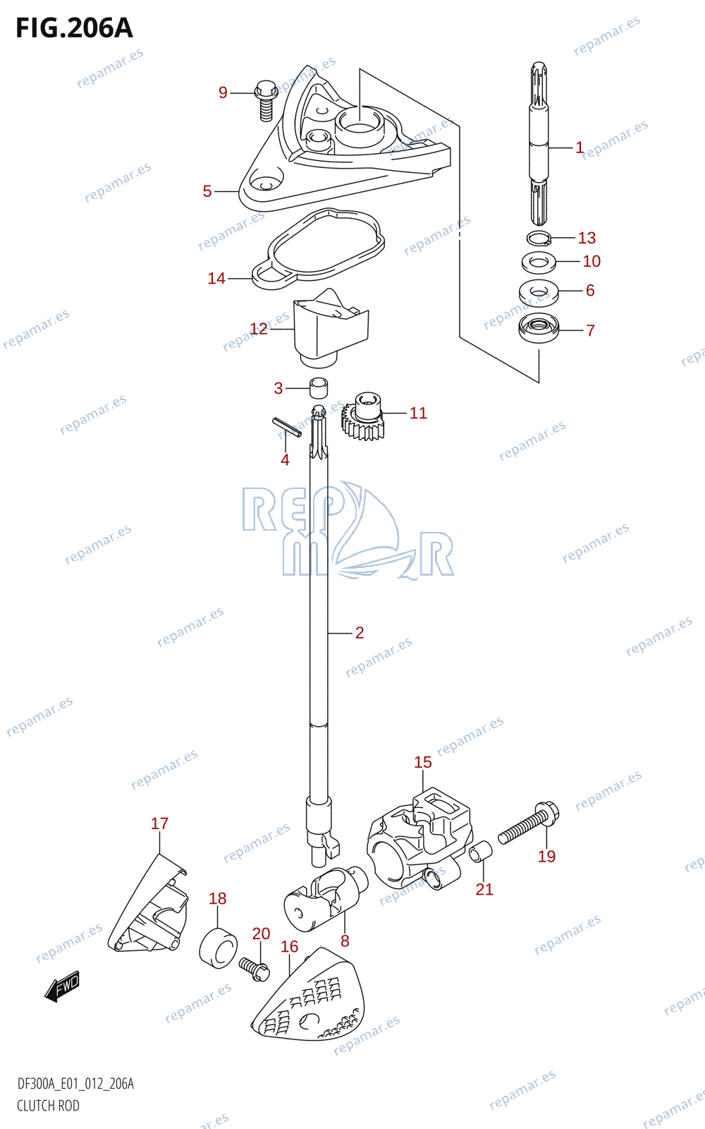 206A - CLUTCH ROD