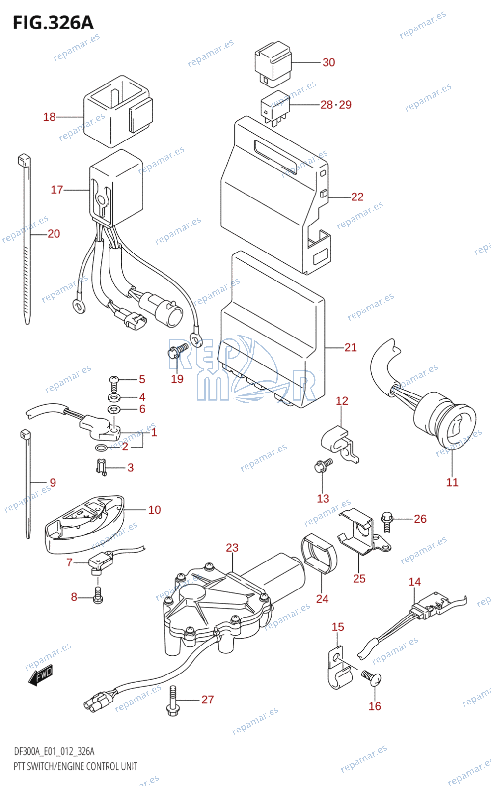 326A - PTT SWITCH /​ ENGINE CONTROL UNIT