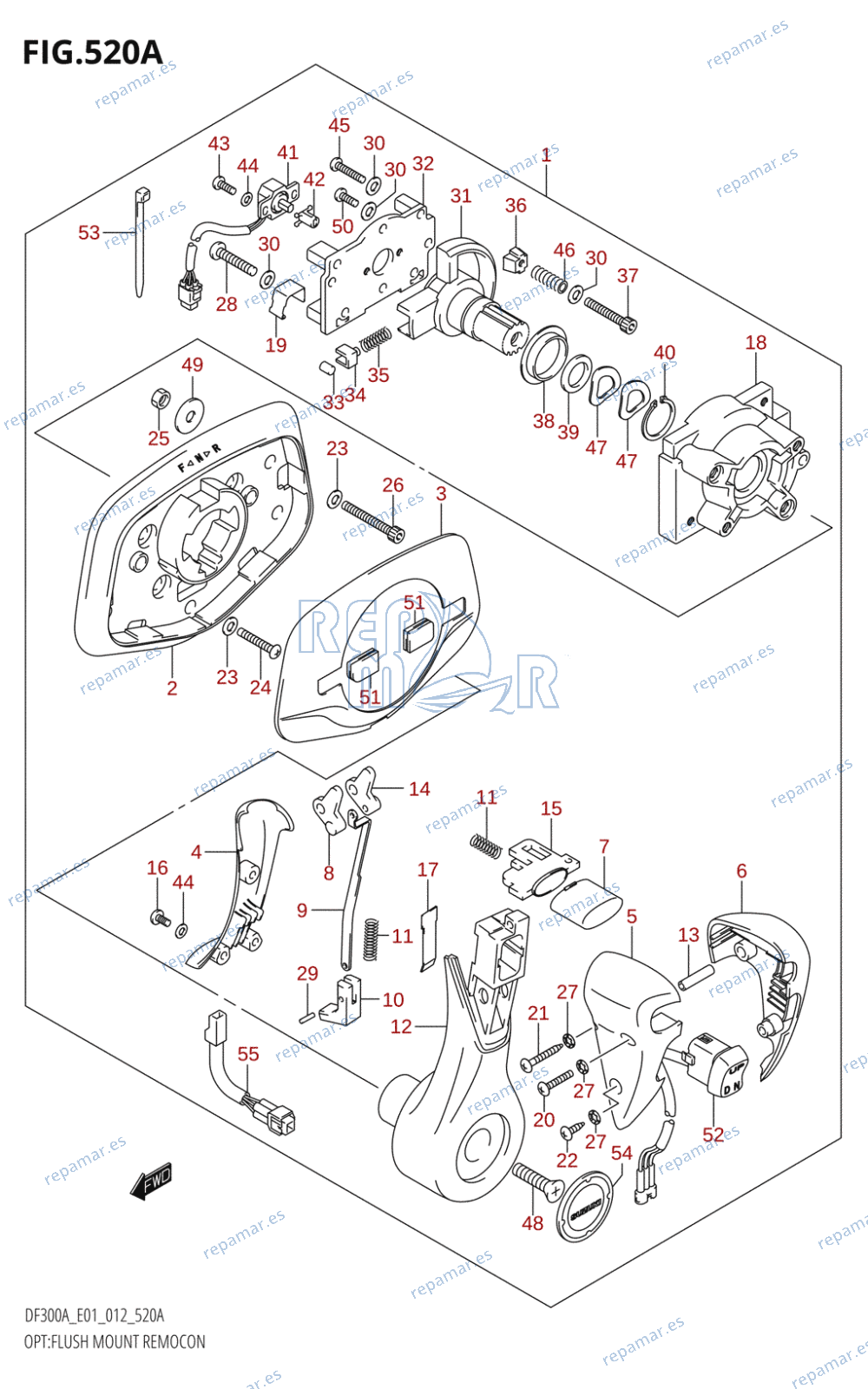 520A - OPT:FLUSH MOUNT REMOCON