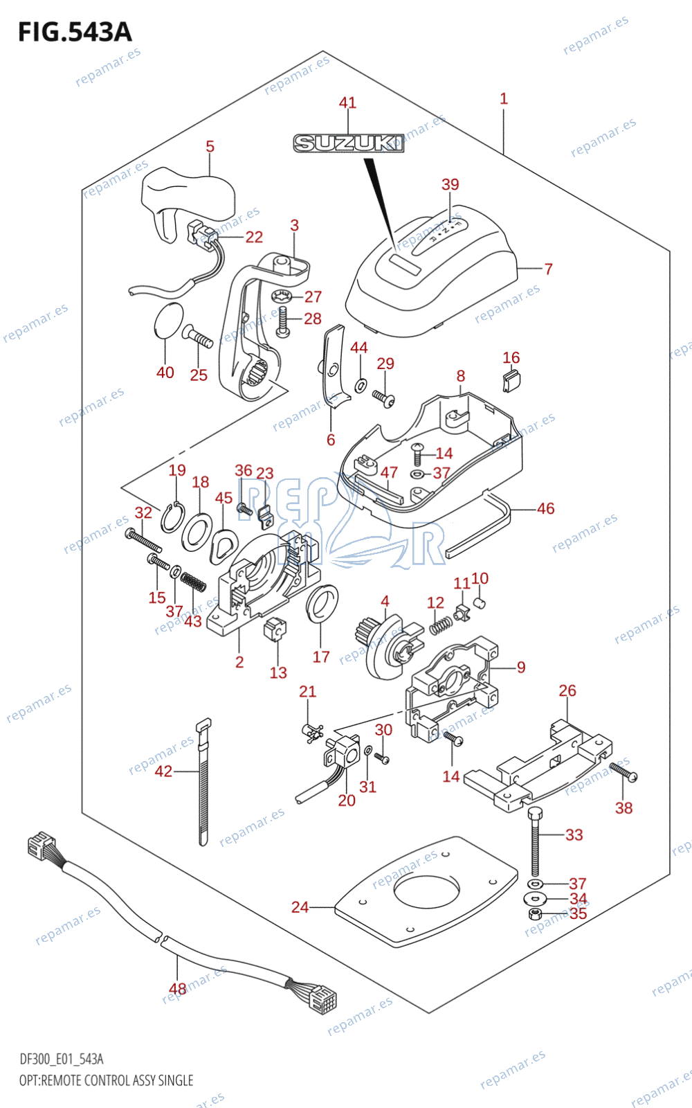 543A - OPT:REMOTE CONTROL ASSY SINGLE (K7)