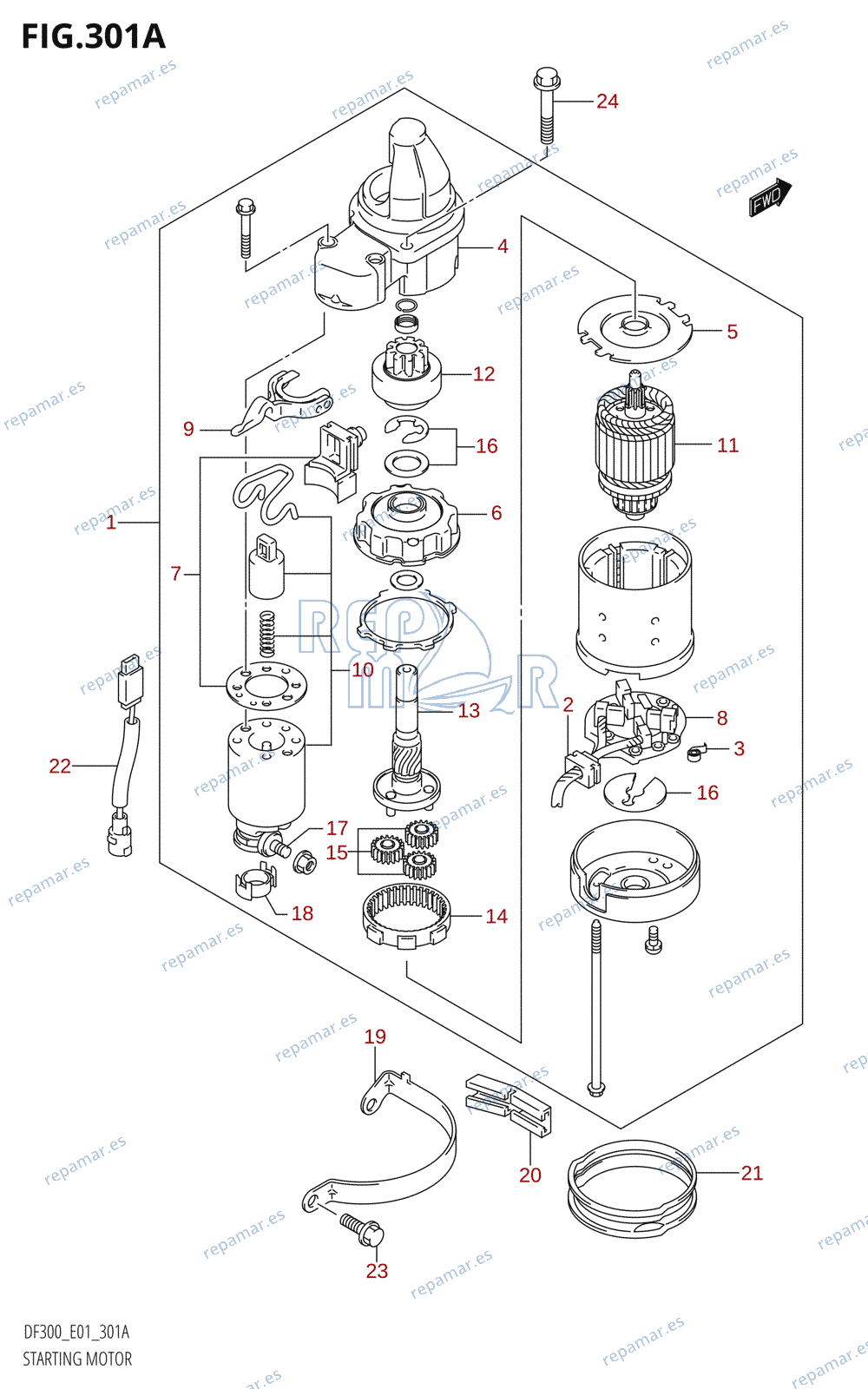 301A - STARTING MOTOR