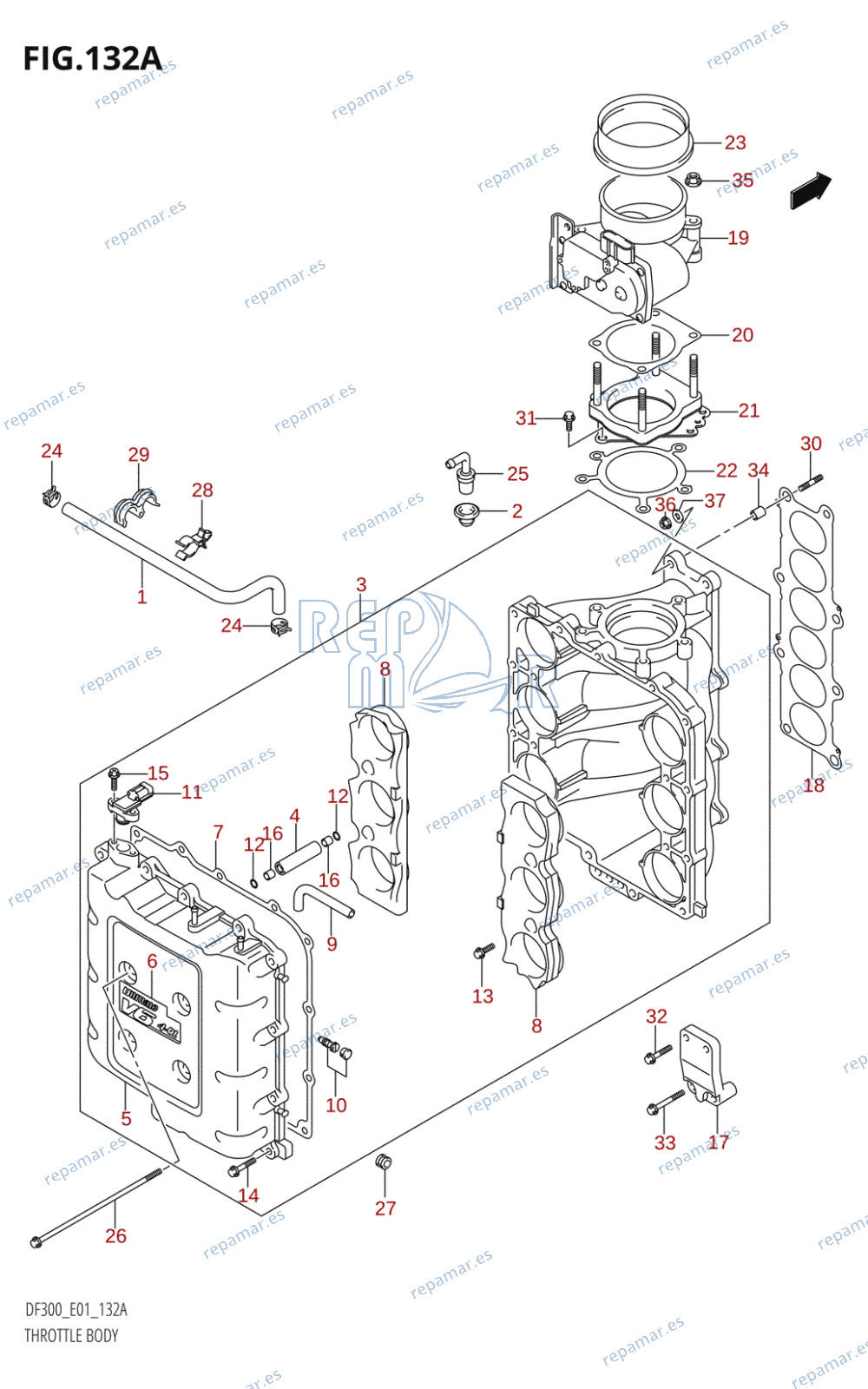 132A - THROTTLE BODY.