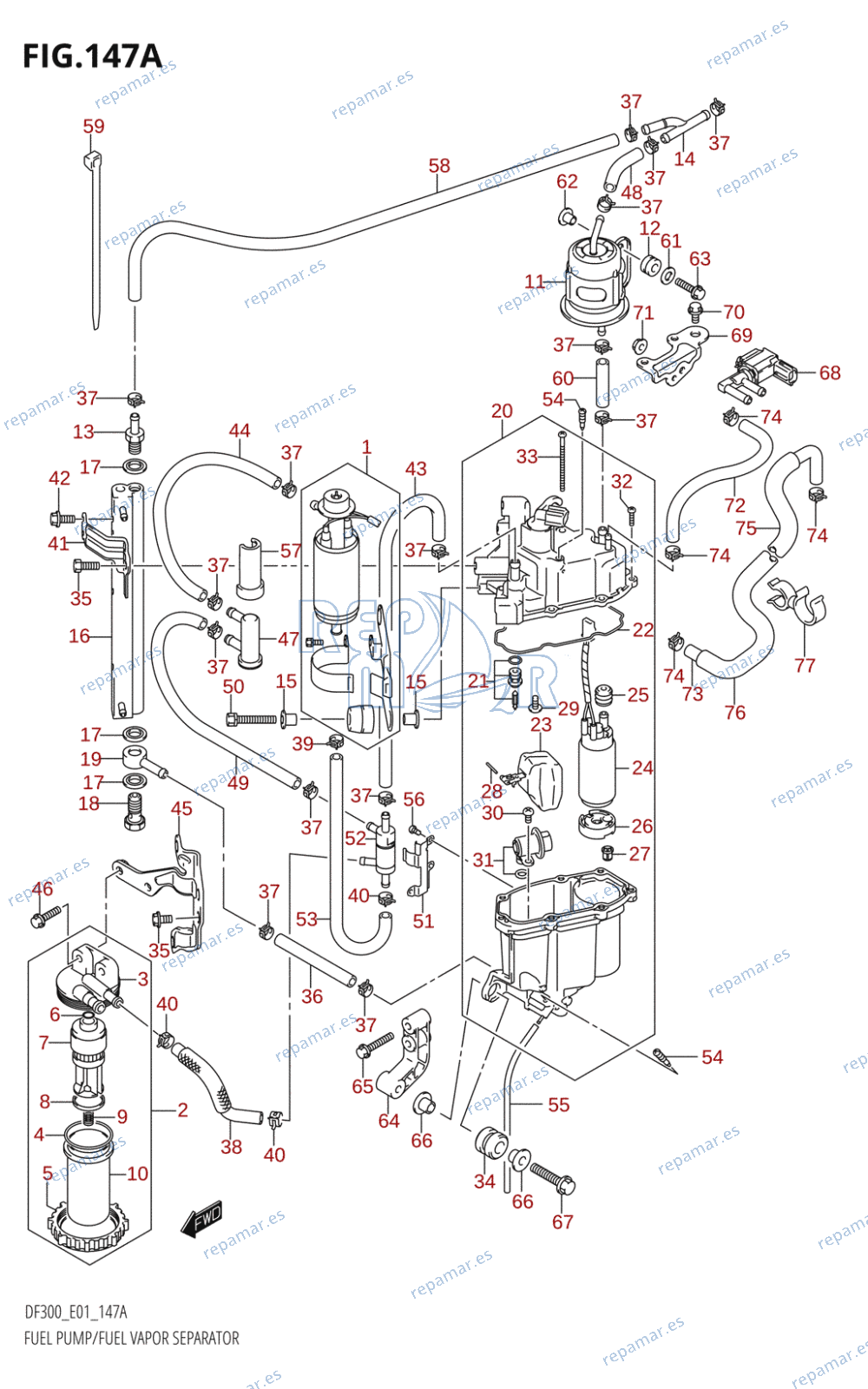 147A - FUEL PUMP /​ FUEL VAPOR SEPARATOR (K7,K8,K9,K10)