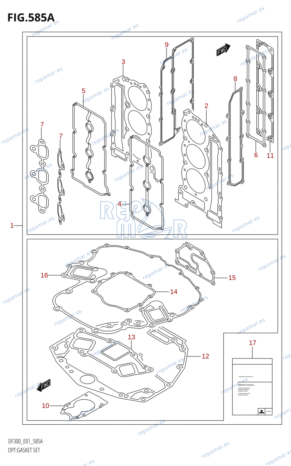 585A - OPT:GASKET SET