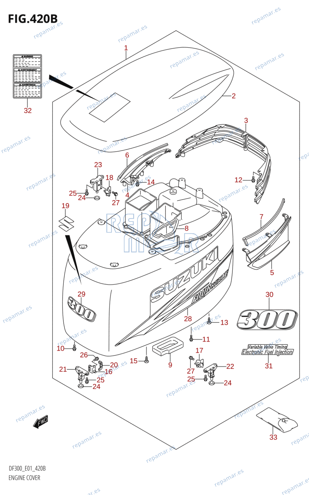 420B - ENGINE COVER (K10,011)