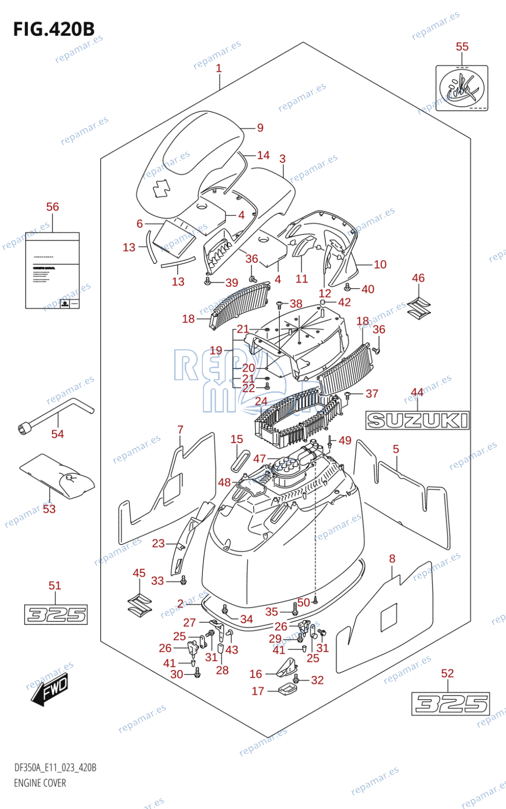 420B - ENGINE COVER (DF325A)