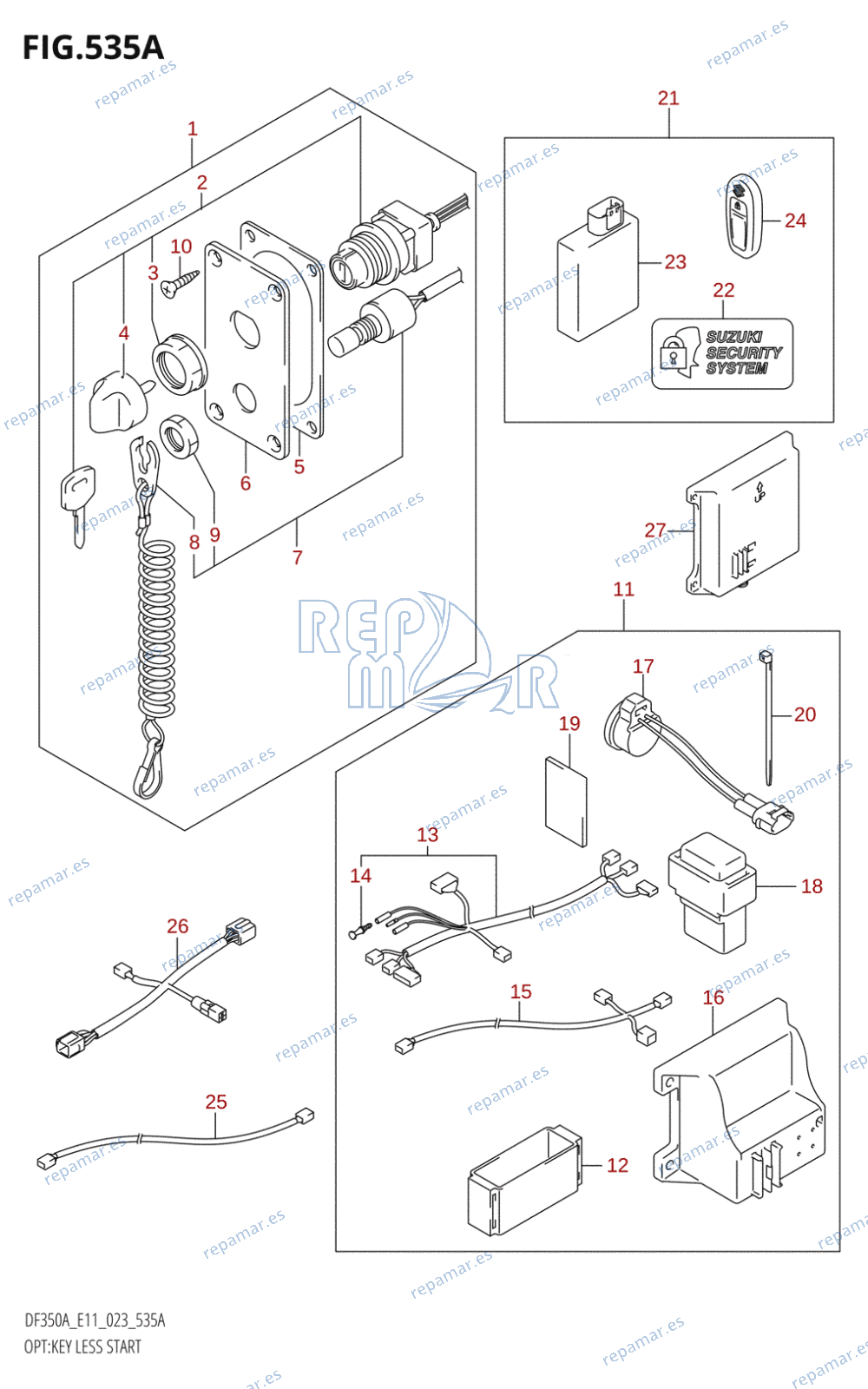 535A - OPT:KEY LESS START ((DF350A,DF325A):(020,021))