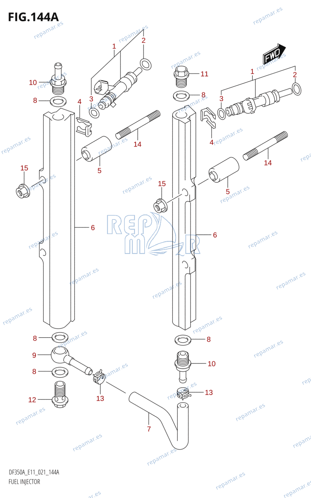 144A - FUEL INJECTOR (E01,E03,E11)