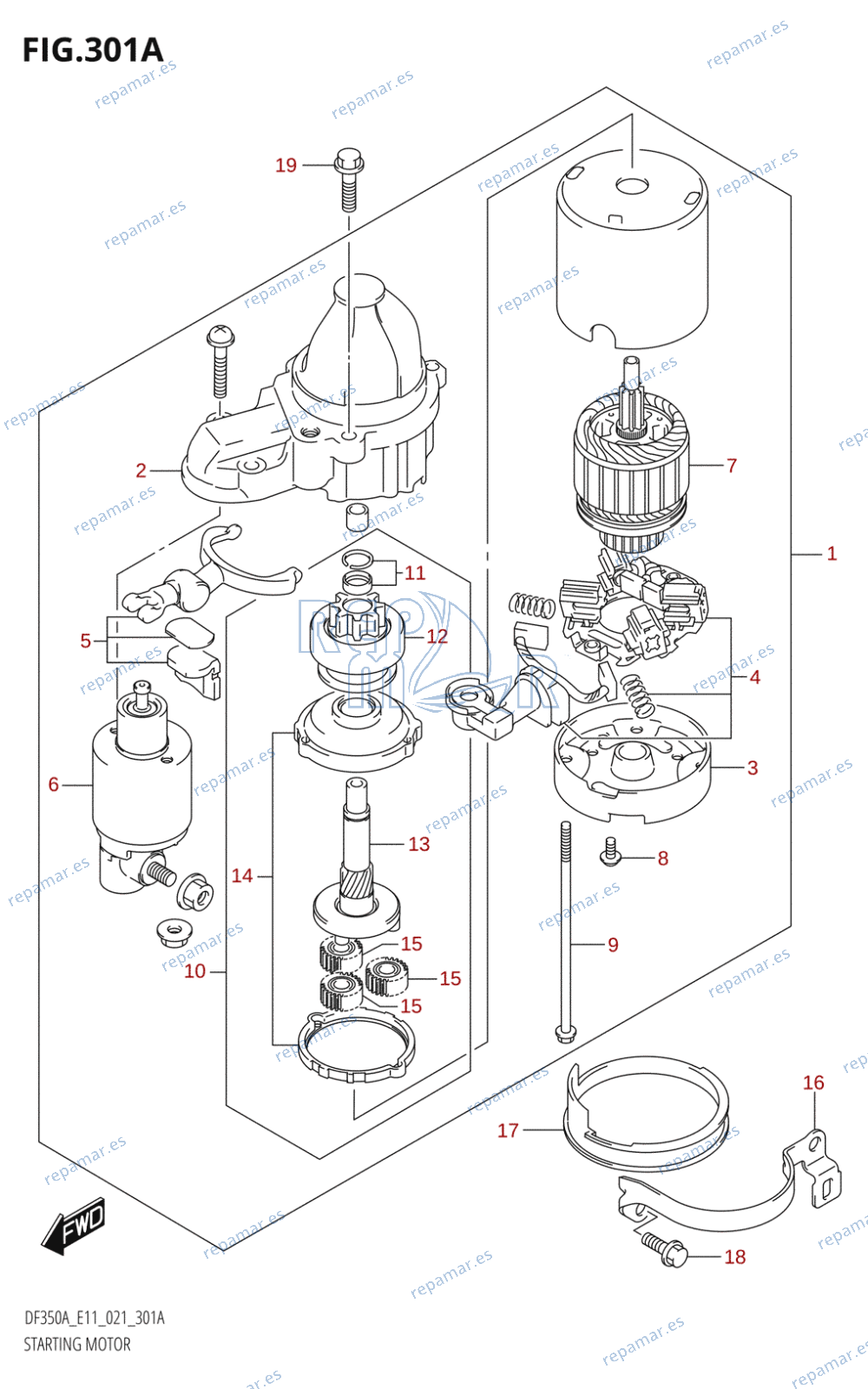 301A - STARTING MOTOR