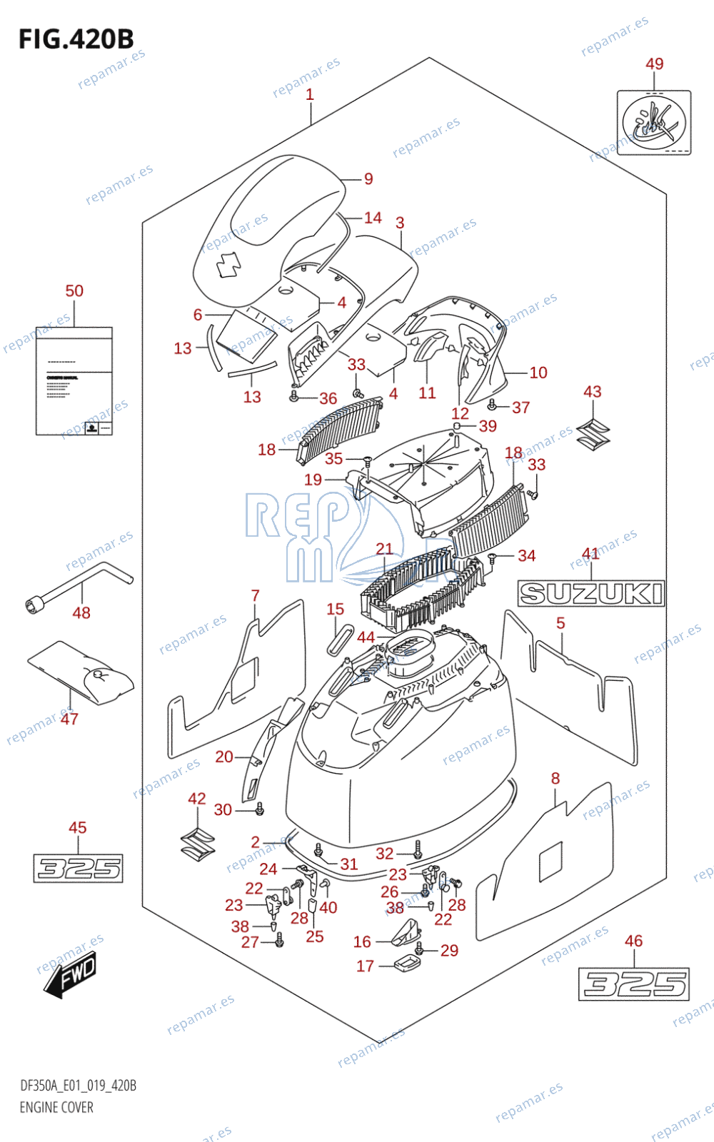 420B - ENGINE COVER (DF325A:E01)