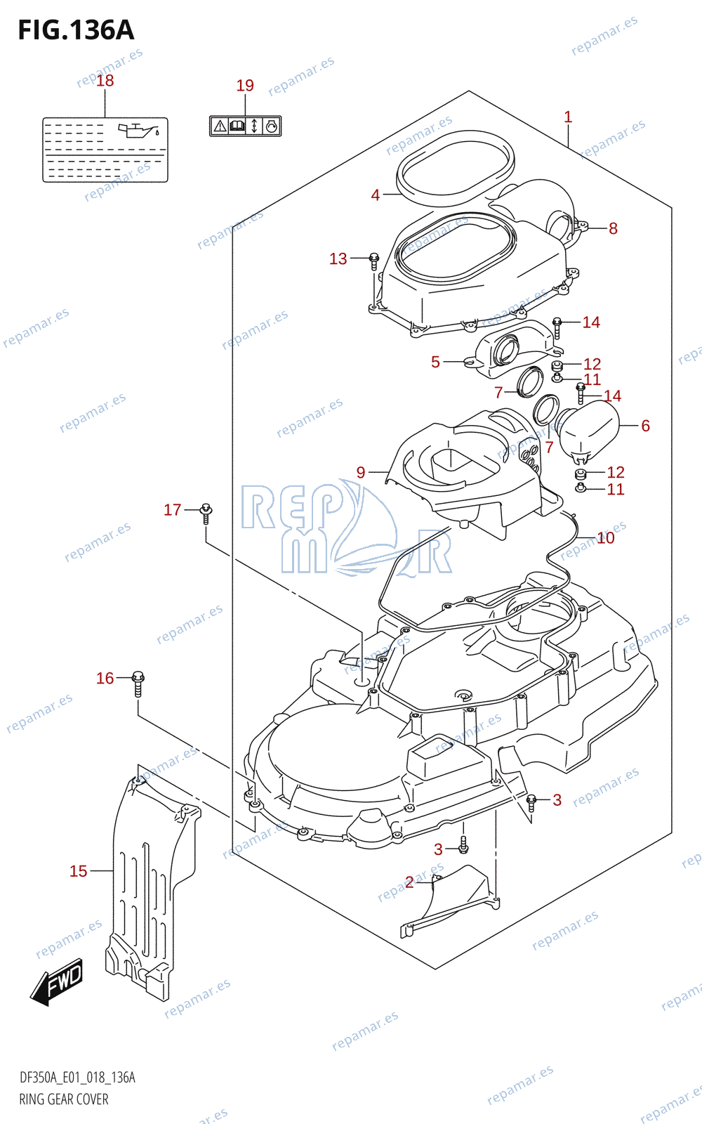 136A - RING GEAR COVER