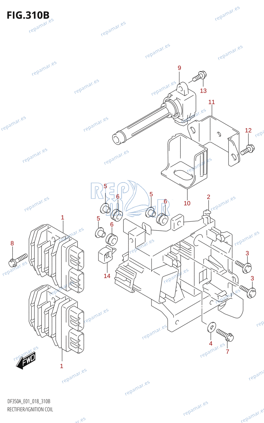 310B - RECTIFIER /​ IGNITION COIL (DF325A)