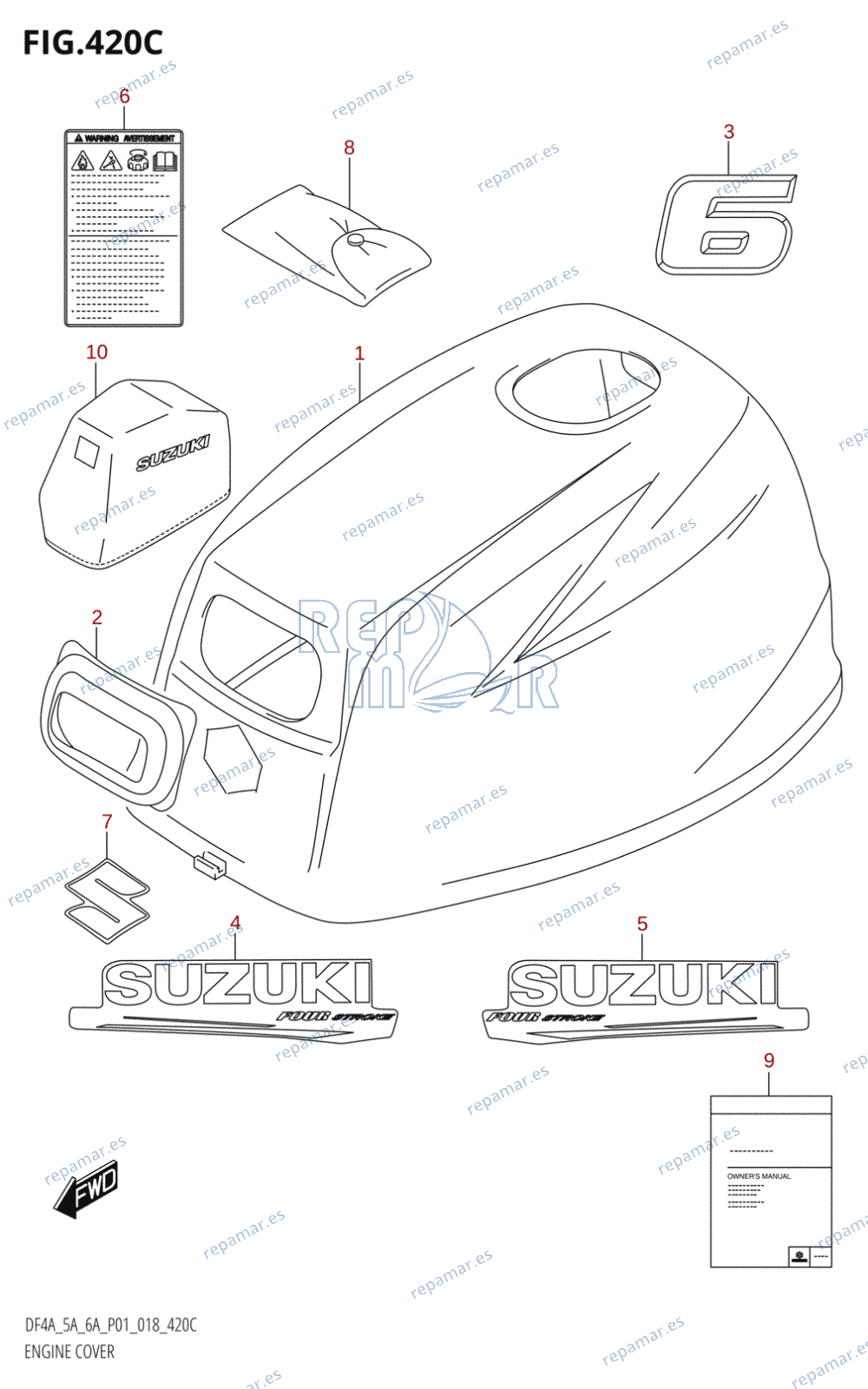 420C - ENGINE COVER (DF6A)