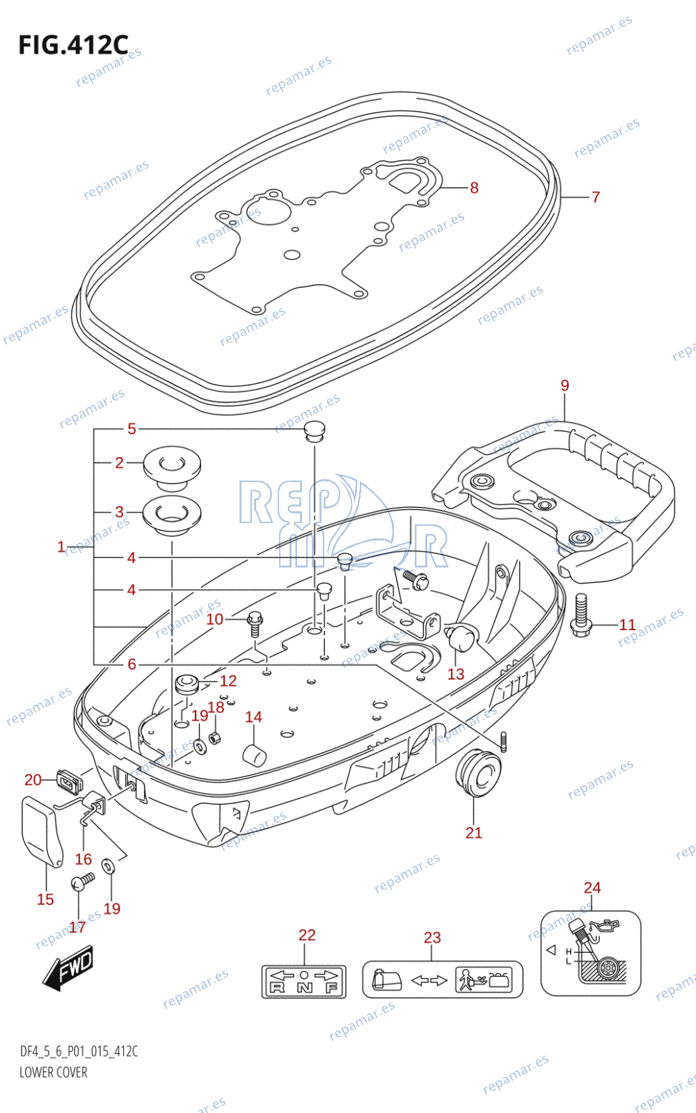 412C - LOWER COVER (DF6:P01)