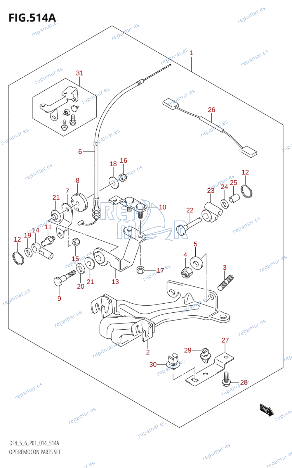 514A - OPT:REMOCON PARTS SET