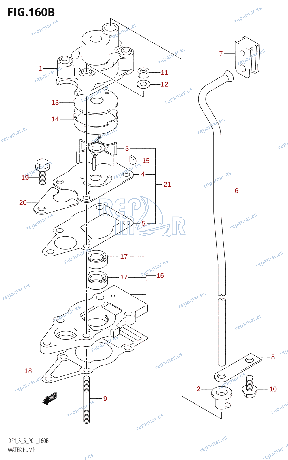 160B - WATER PUMP (K5,K6,K7,K8,K9,K10,011)