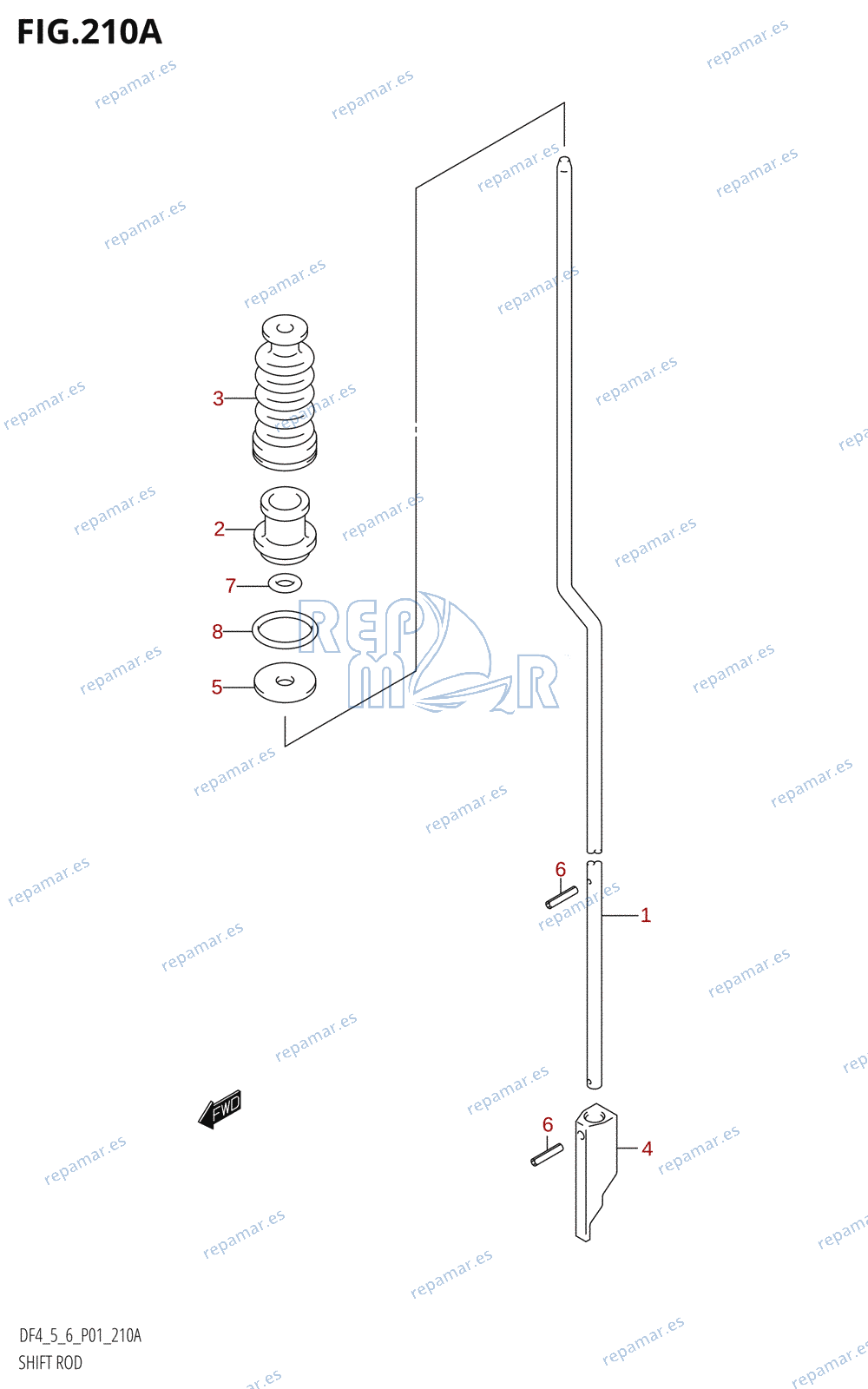 210A - SHIFT ROD