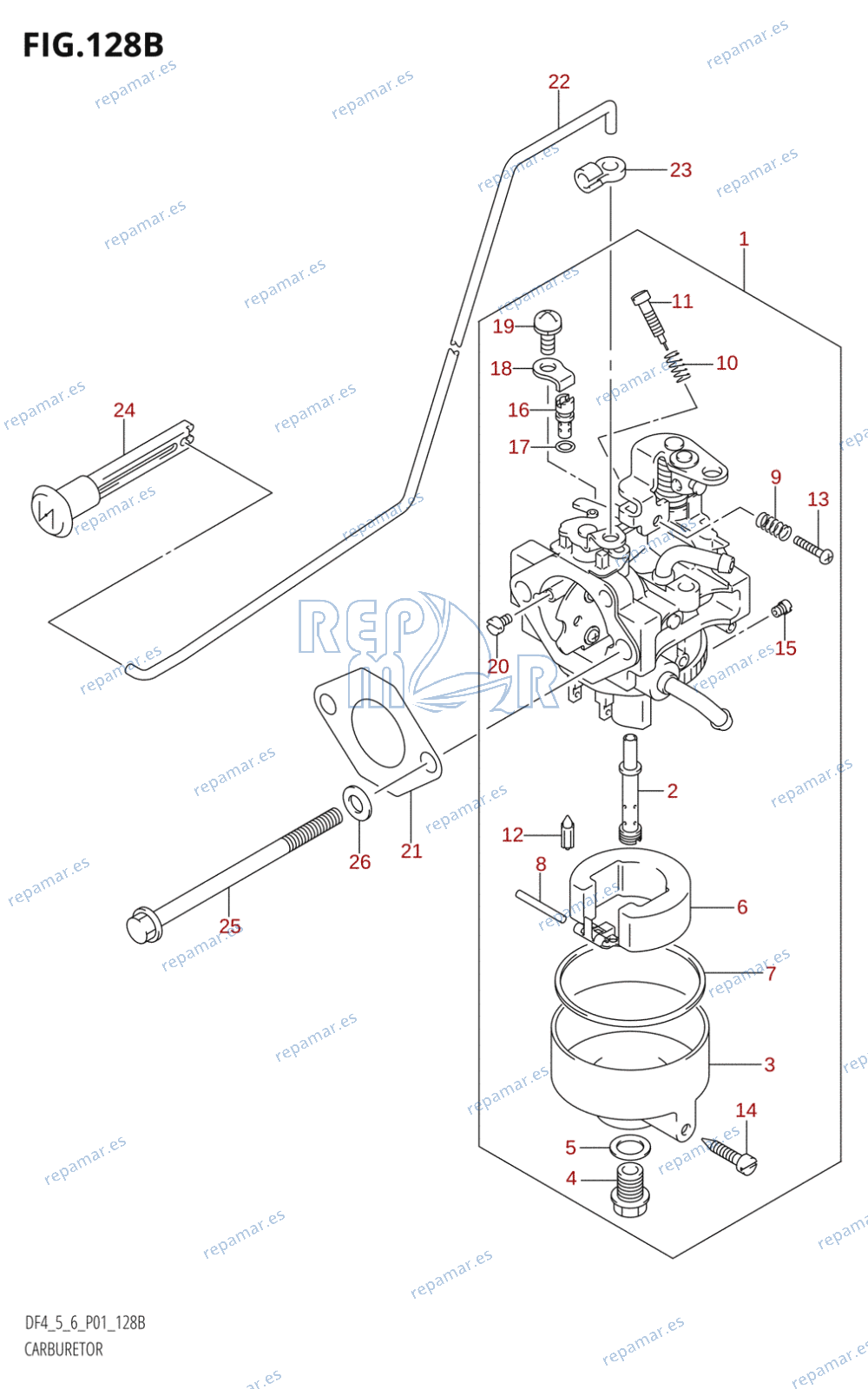 128B - CARBURETOR (DF6:K3)