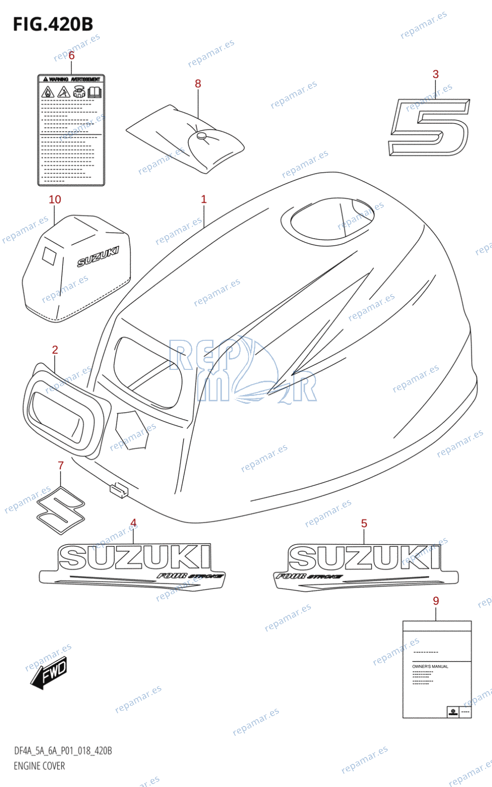 420B - ENGINE COVER (DF5A)