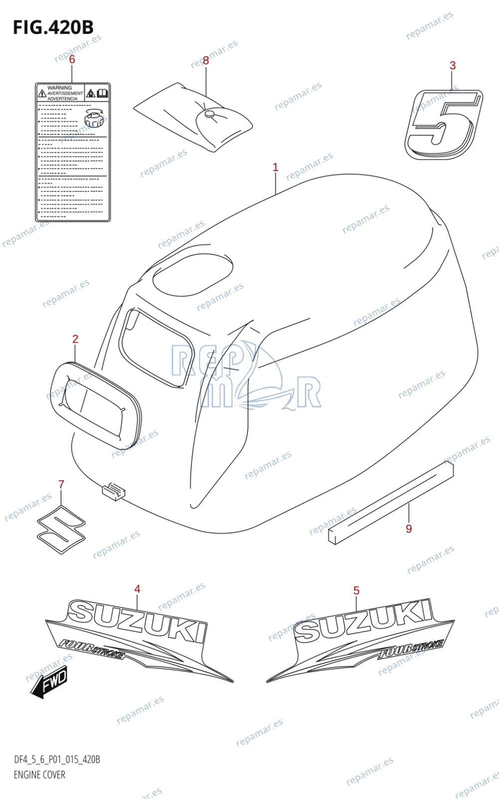 420B - ENGINE COVER (DF5:P01)