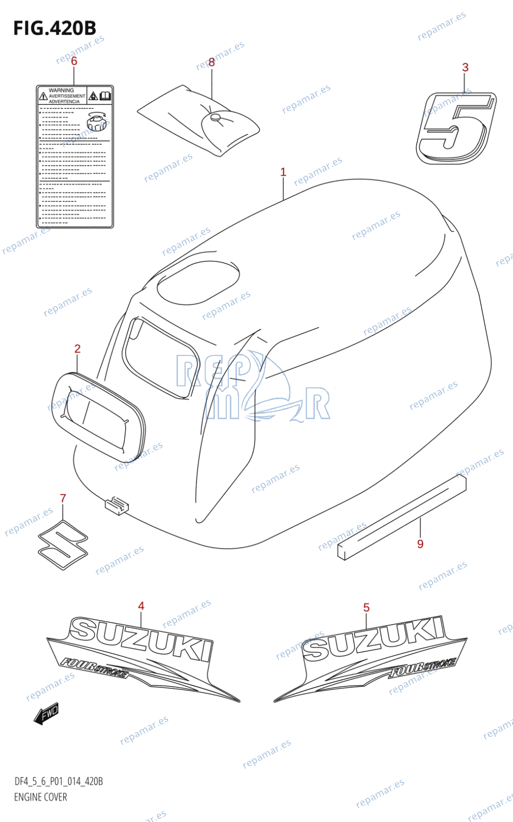 420B - ENGINE COVER (DF5:P01)