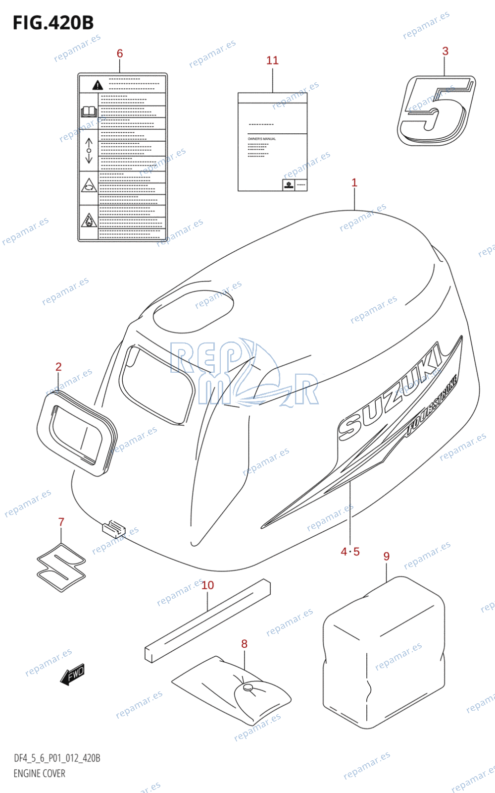 420B - ENGINE COVER (DF5:P01)