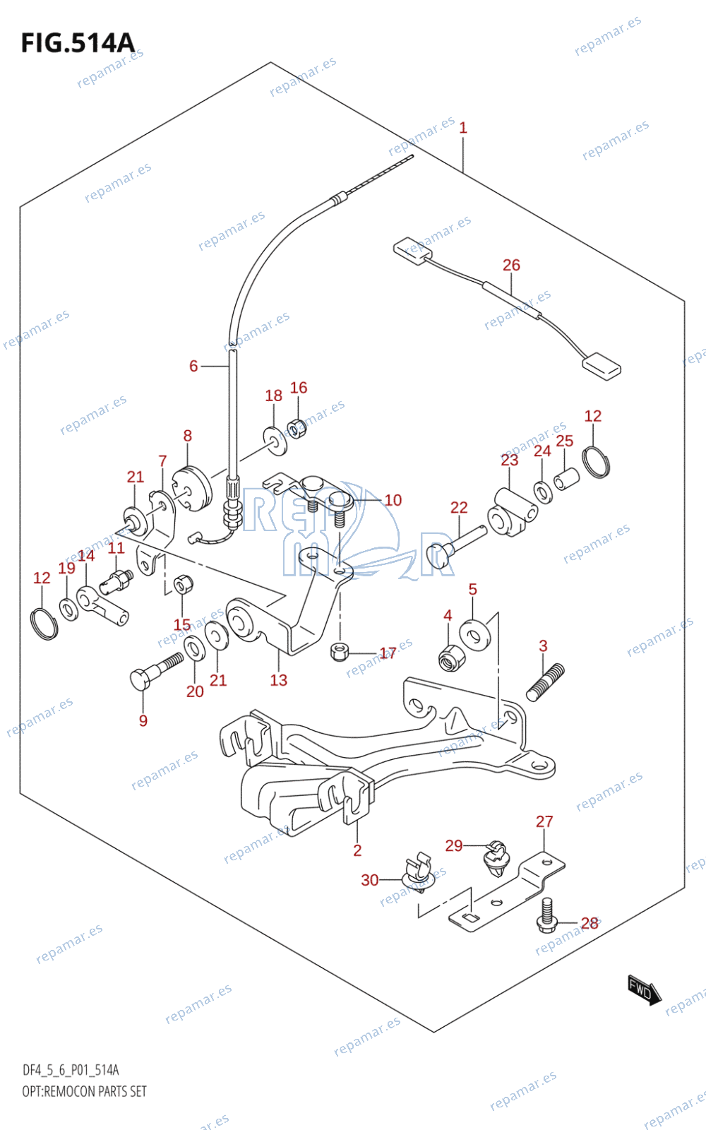 514A - OPT:REMOCON PARTS SET