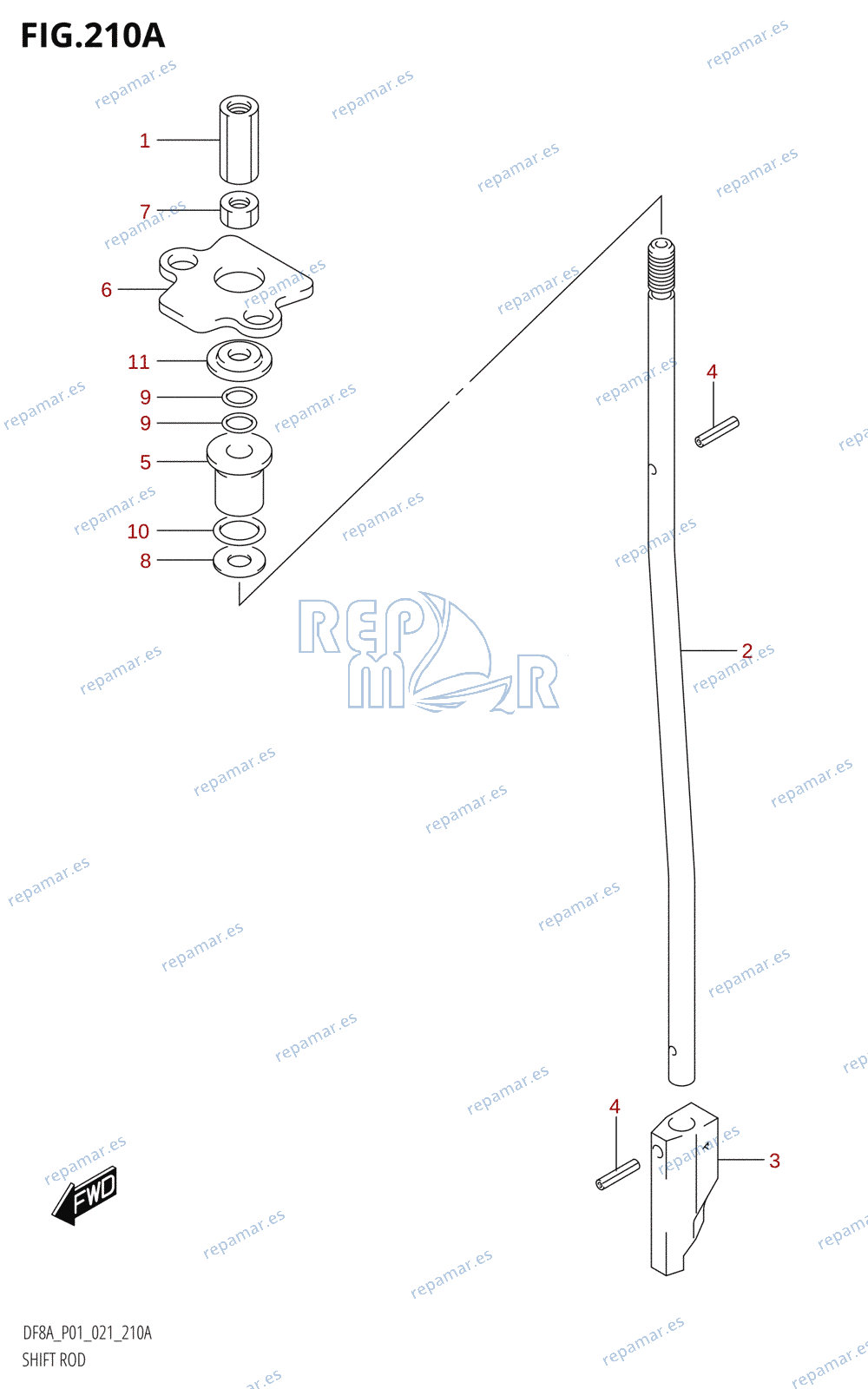 210A - SHIFT ROD