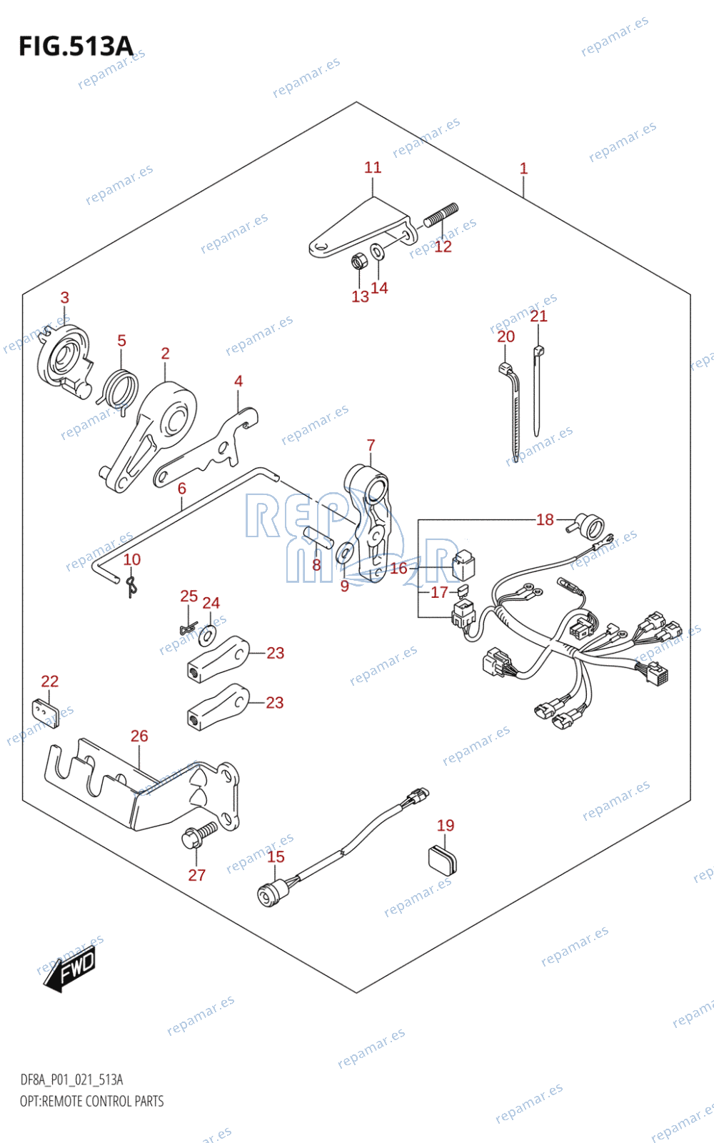 513A - OPT:REMOTE CONTROL PARTS (DF8A,DF9.9A)