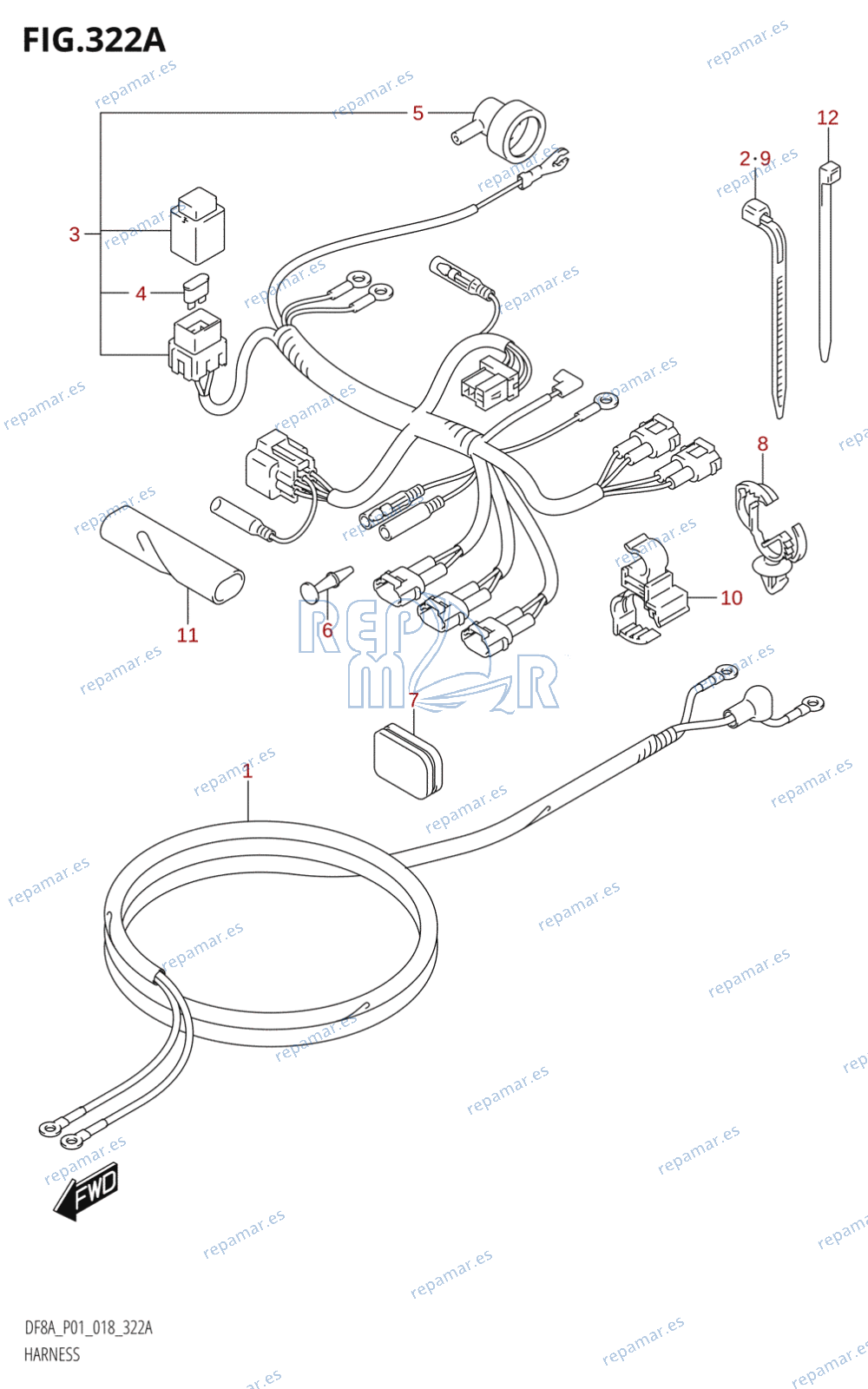 322A - HARNESS (DF8A,DF9.9A)