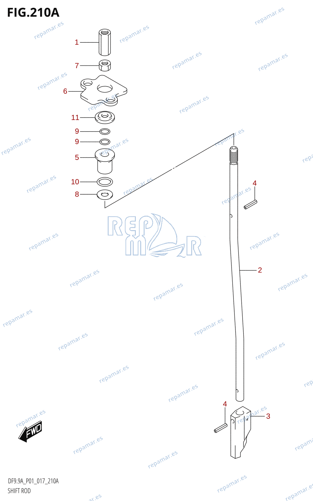 210A - SHIFT ROD