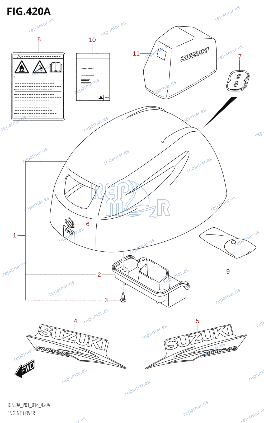 420A - ENGINE COVER (DF8A:P01)