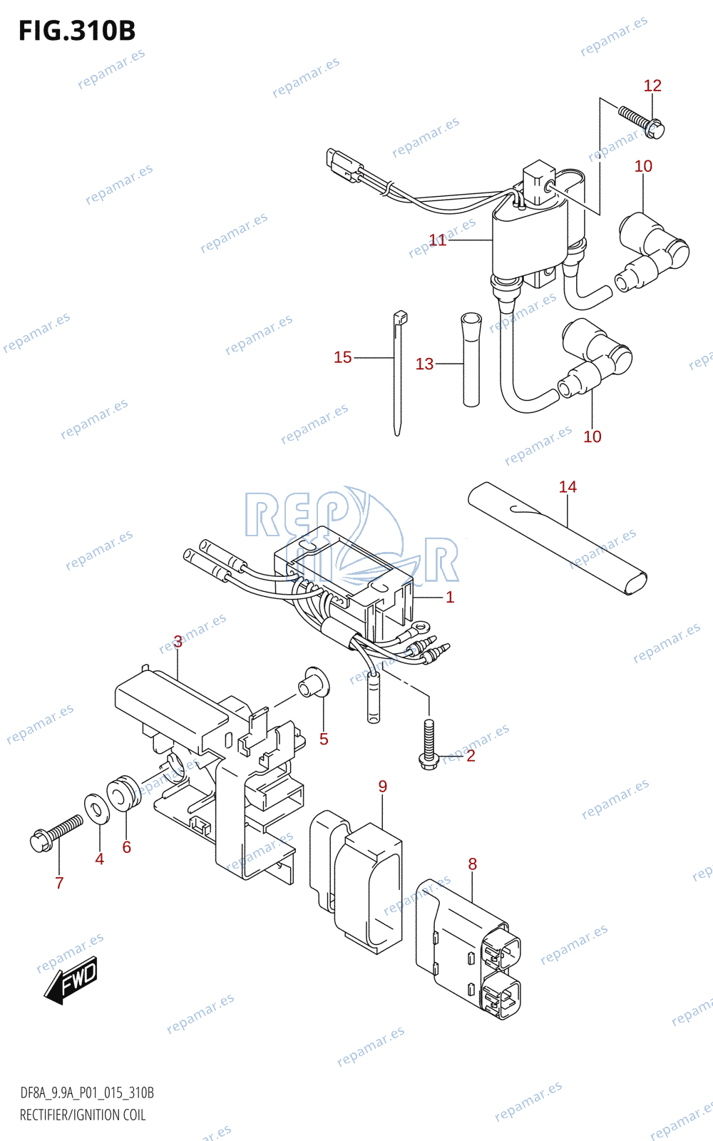 310B - RECTIFIER /​ IGNITION COIL (DF8AR:P01)