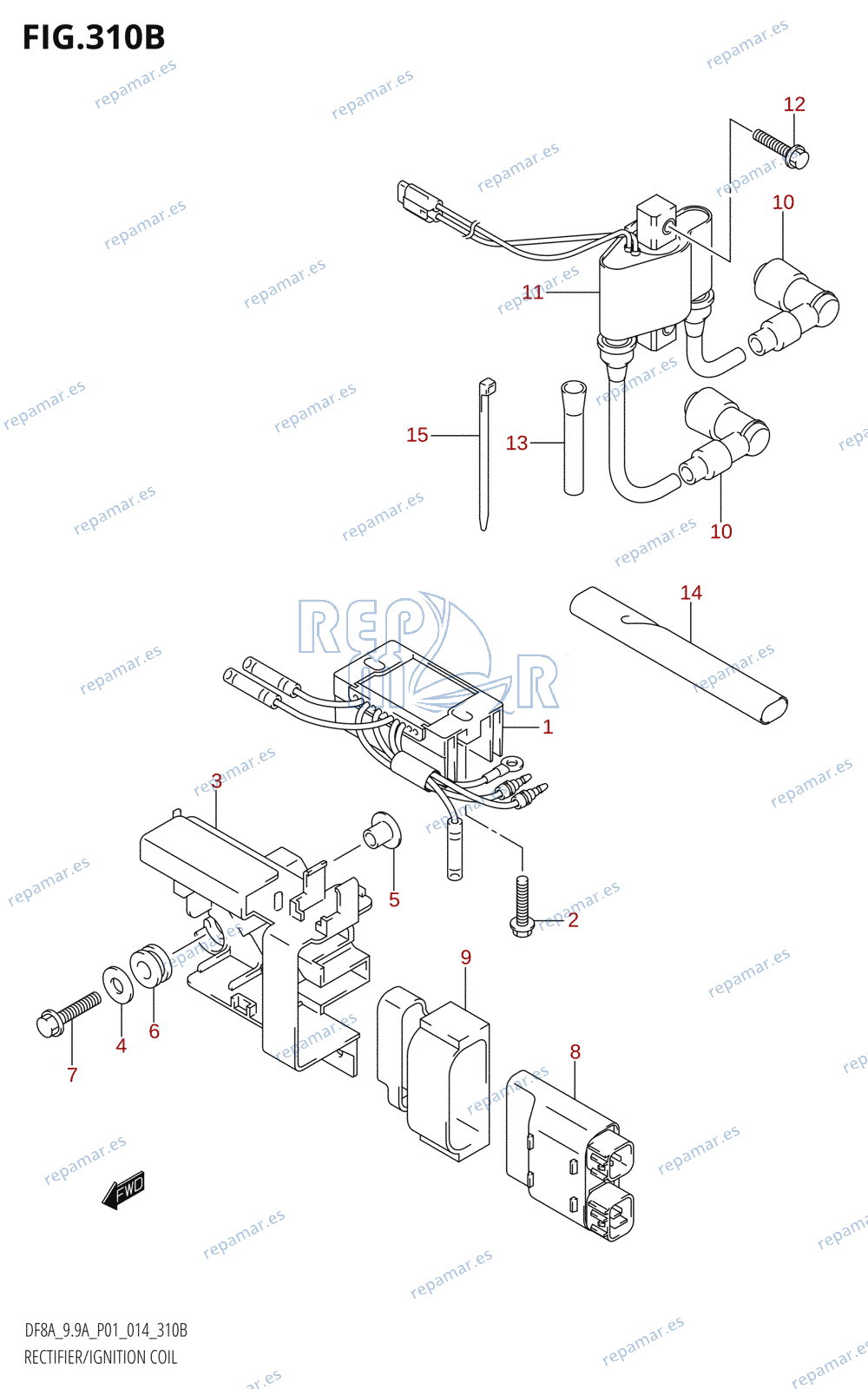 310B - RECTIFIER /​ IGNITION COIL (DF8AR:P01)