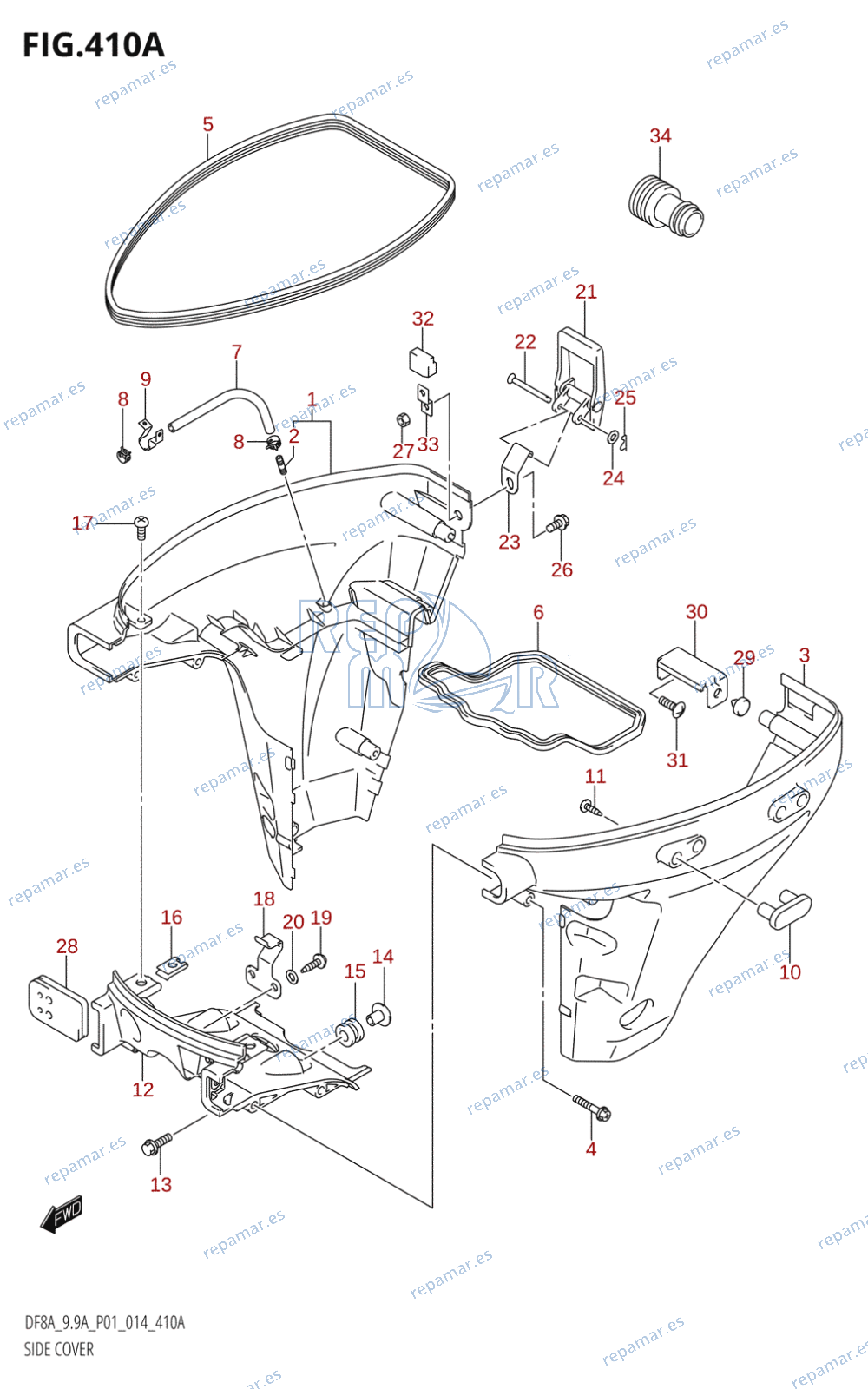 410A - SIDE COVER (DF8A:P01)