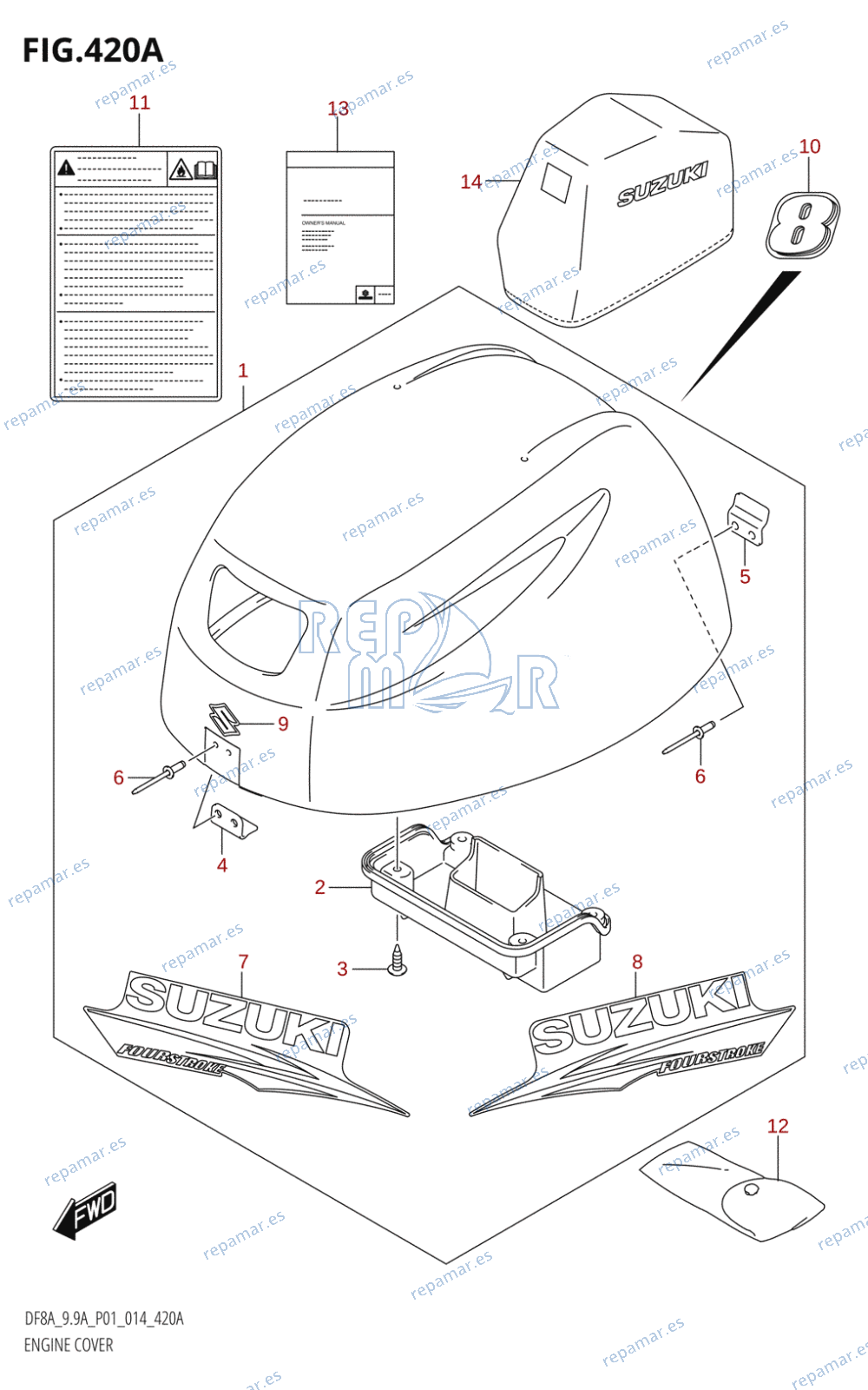 420A - ENGINE COVER (DF8A:P01)