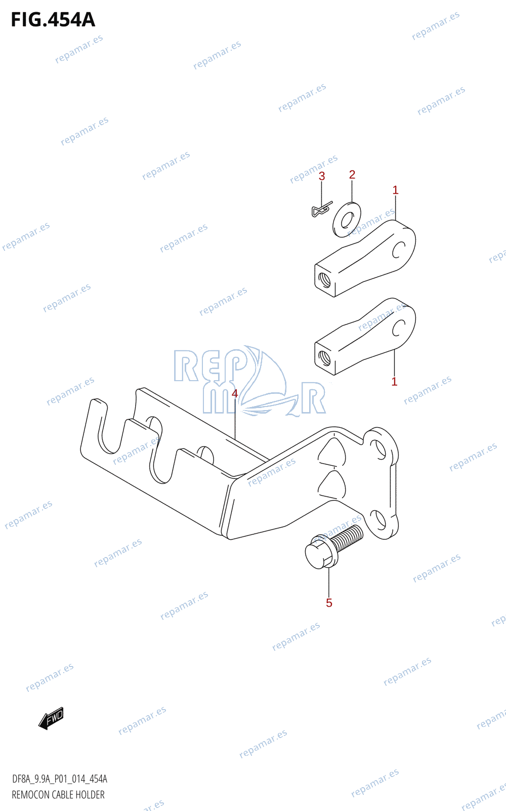 454A - REMOCON CABLE HOLDER (DF8AR:P01)