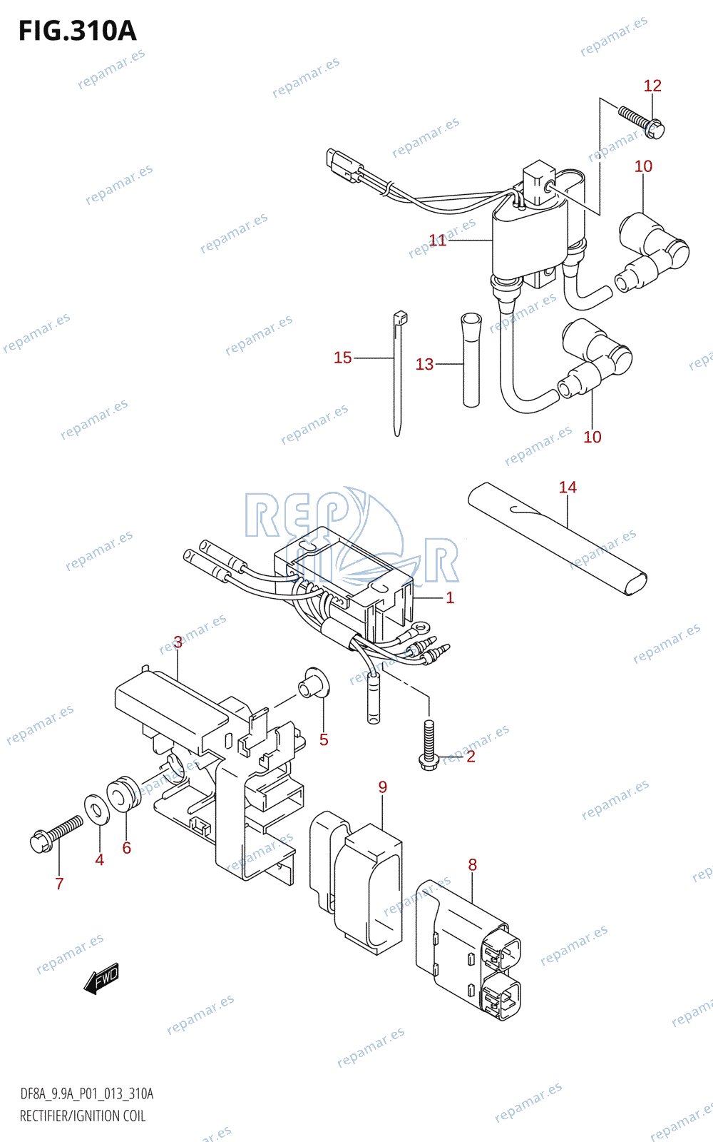 310A - RECTIFIER /​ IGNITION COIL (DF8A:P01)