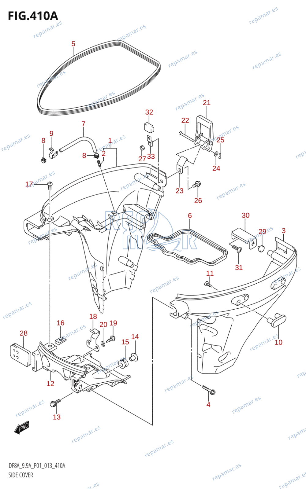 410A - SIDE COVER (DF8A:P01)