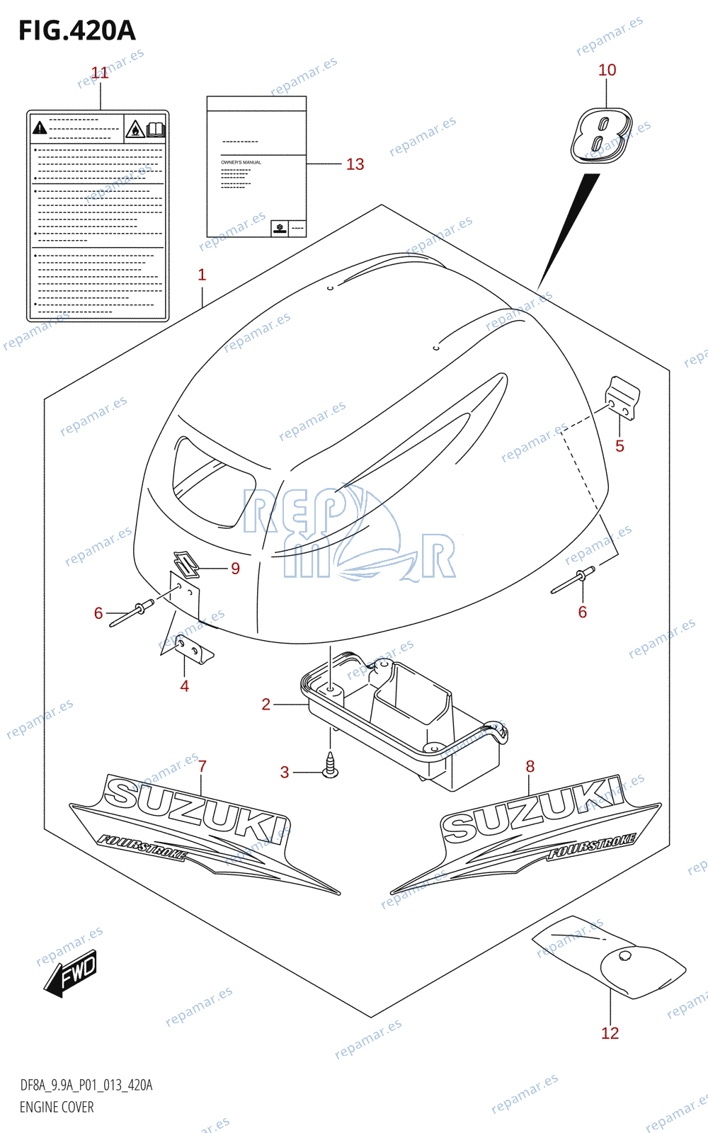 420A - ENGINE COVER (DF8A:P01)