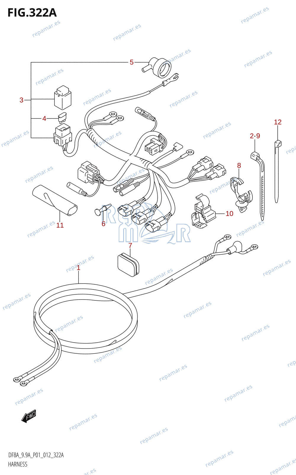 322A - HARNESS (DF8A:P01)