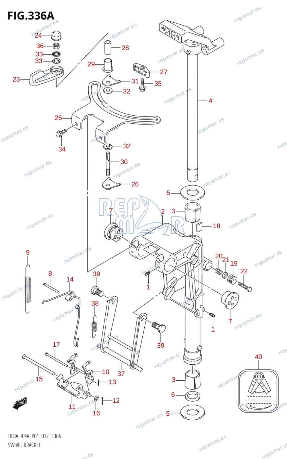 336A - SWIVEL BRACKET (DF8A:P01)