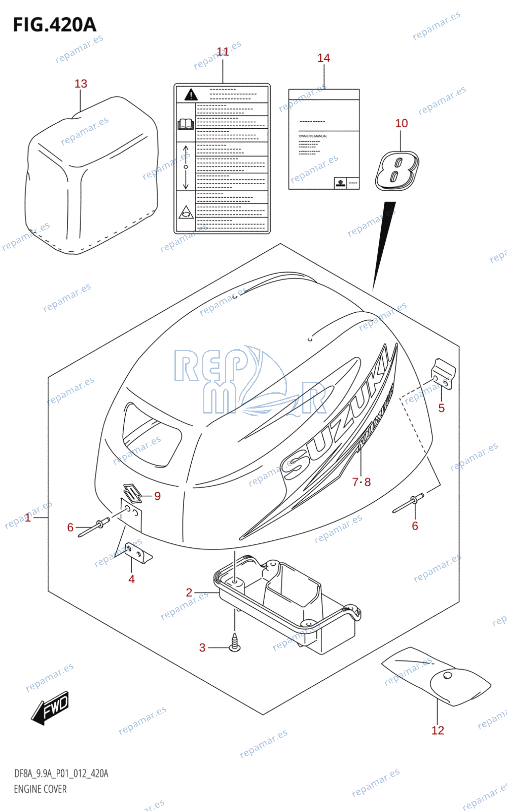 420A - ENGINE COVER (DF8A:P01)