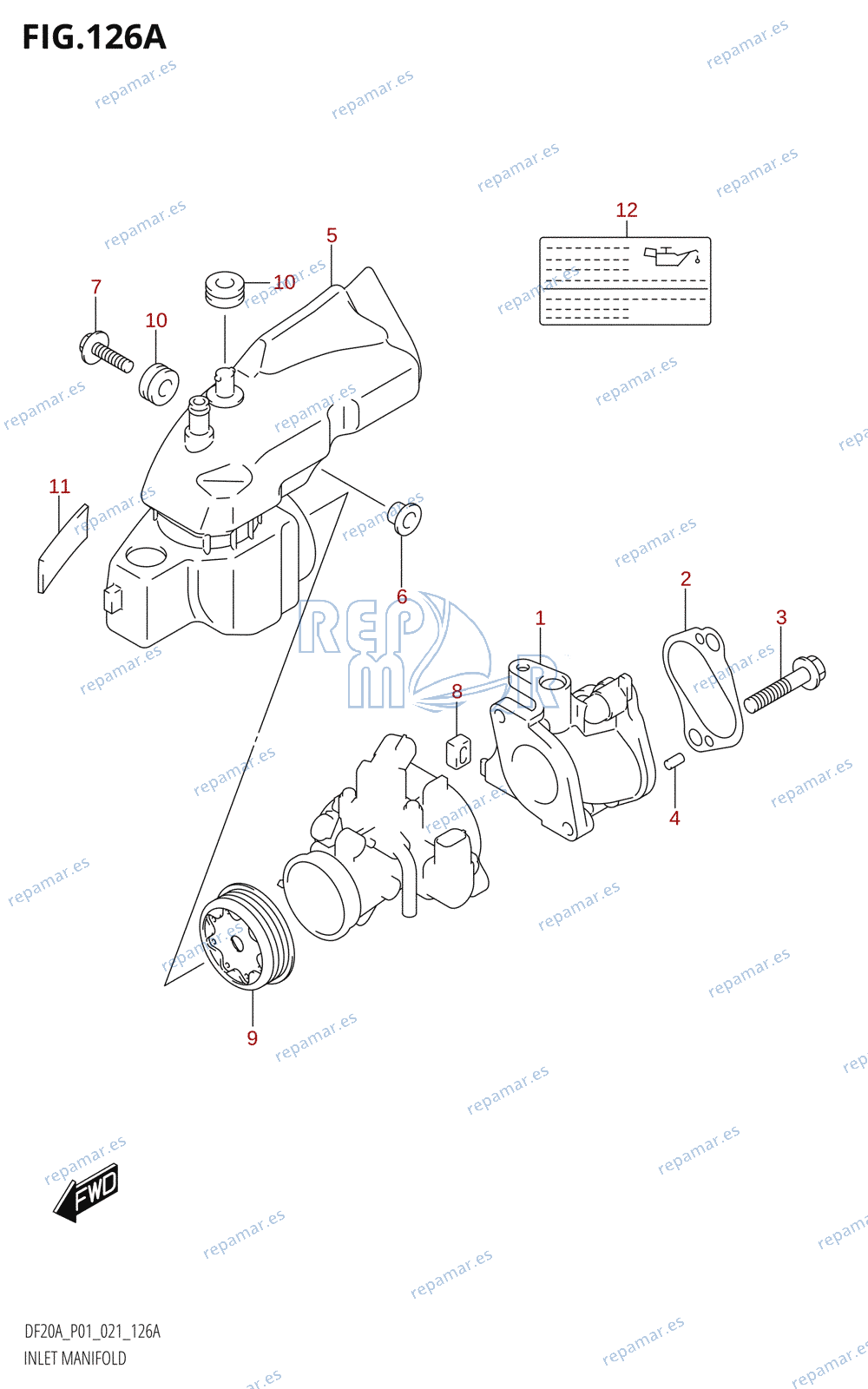 126A - INLET MANIFOLD (DF9.9B,DF9.9BR,DF9.9BT,DF9.9BTH)