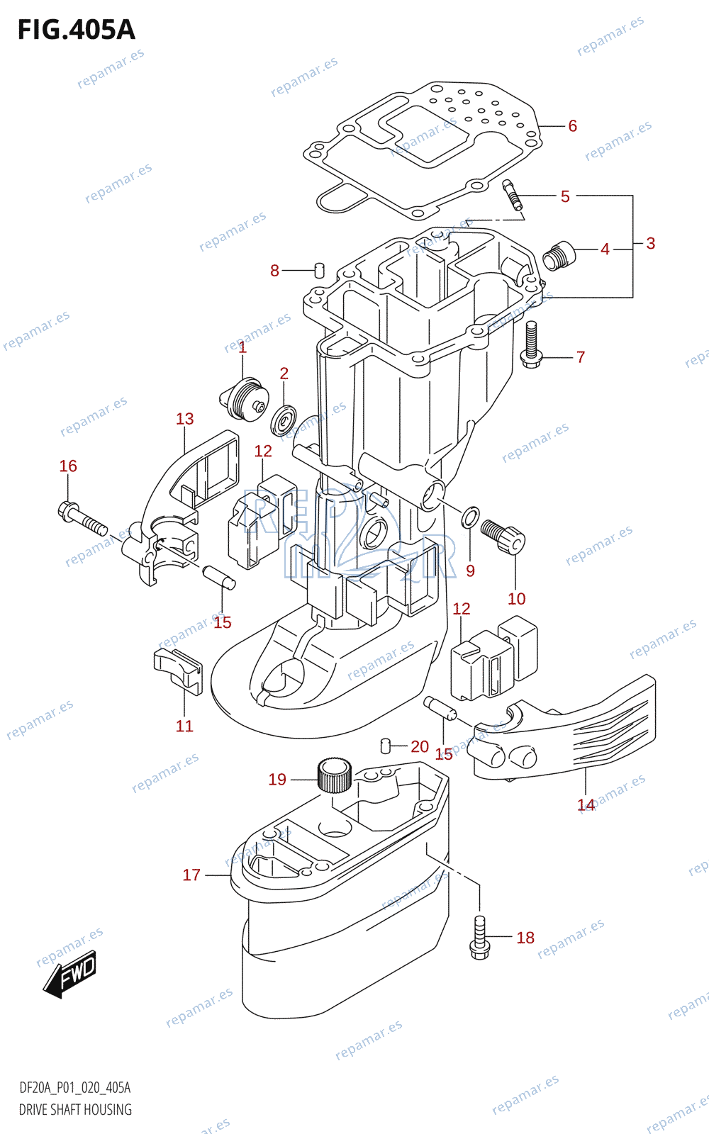 405A - DRIVE SHAFT HOUSING (P01)