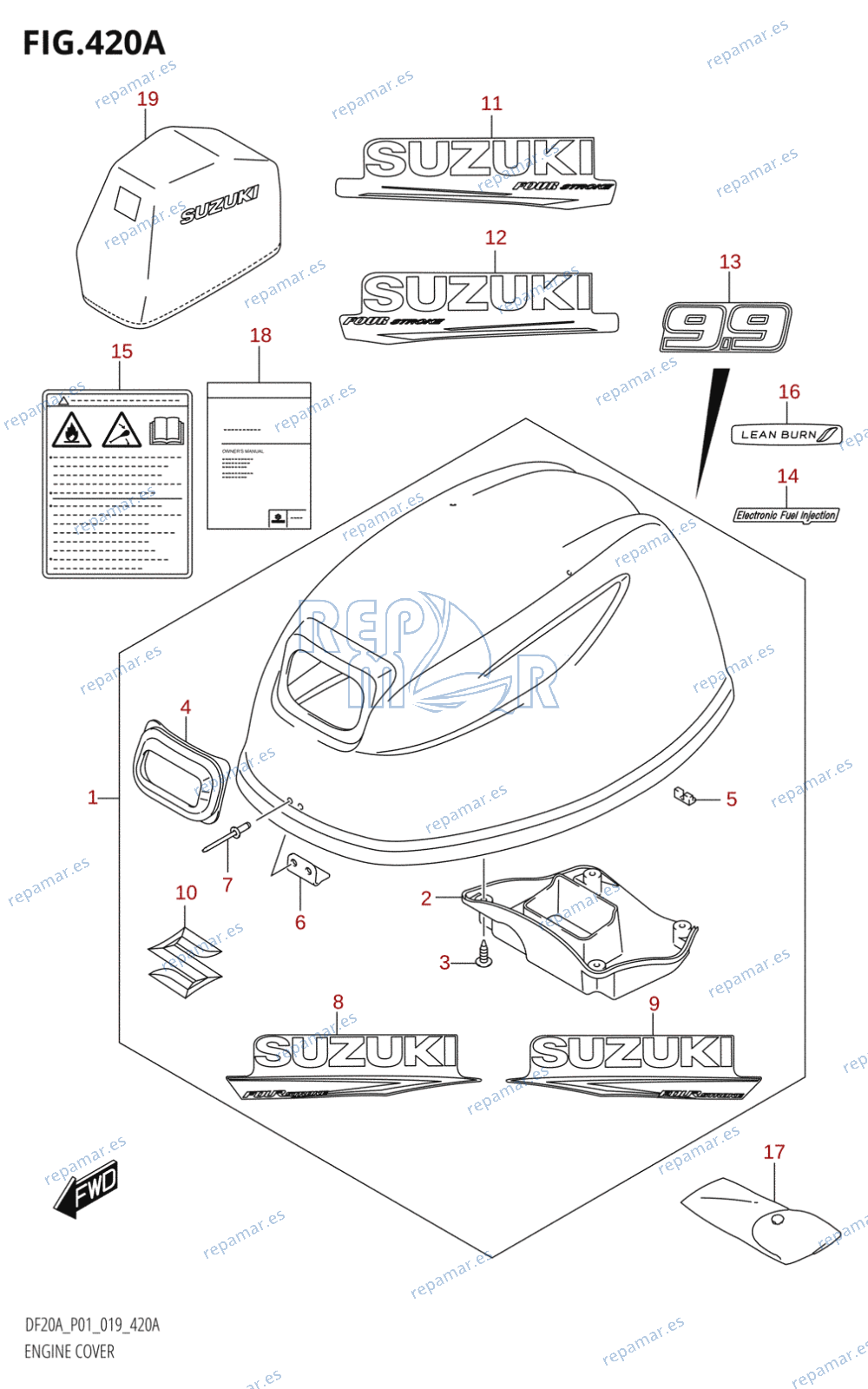 420A - ENGINE COVER (DF9.9B,DF9.9BR)