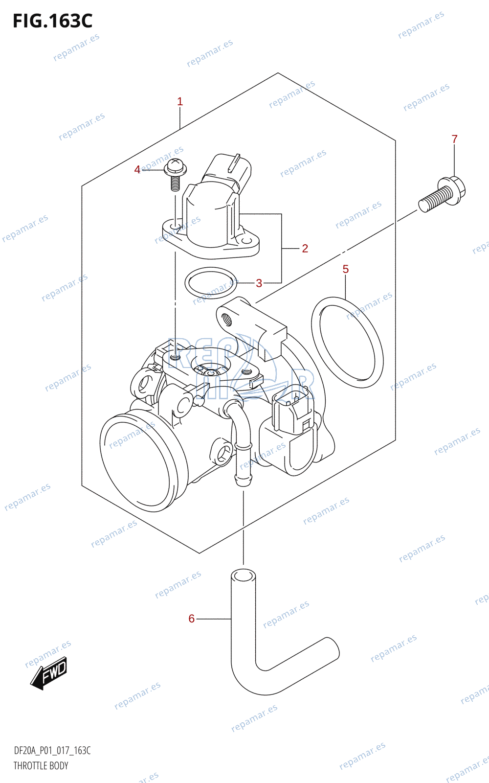 163C - THROTTLE BODY (DF9.9BT:P01)