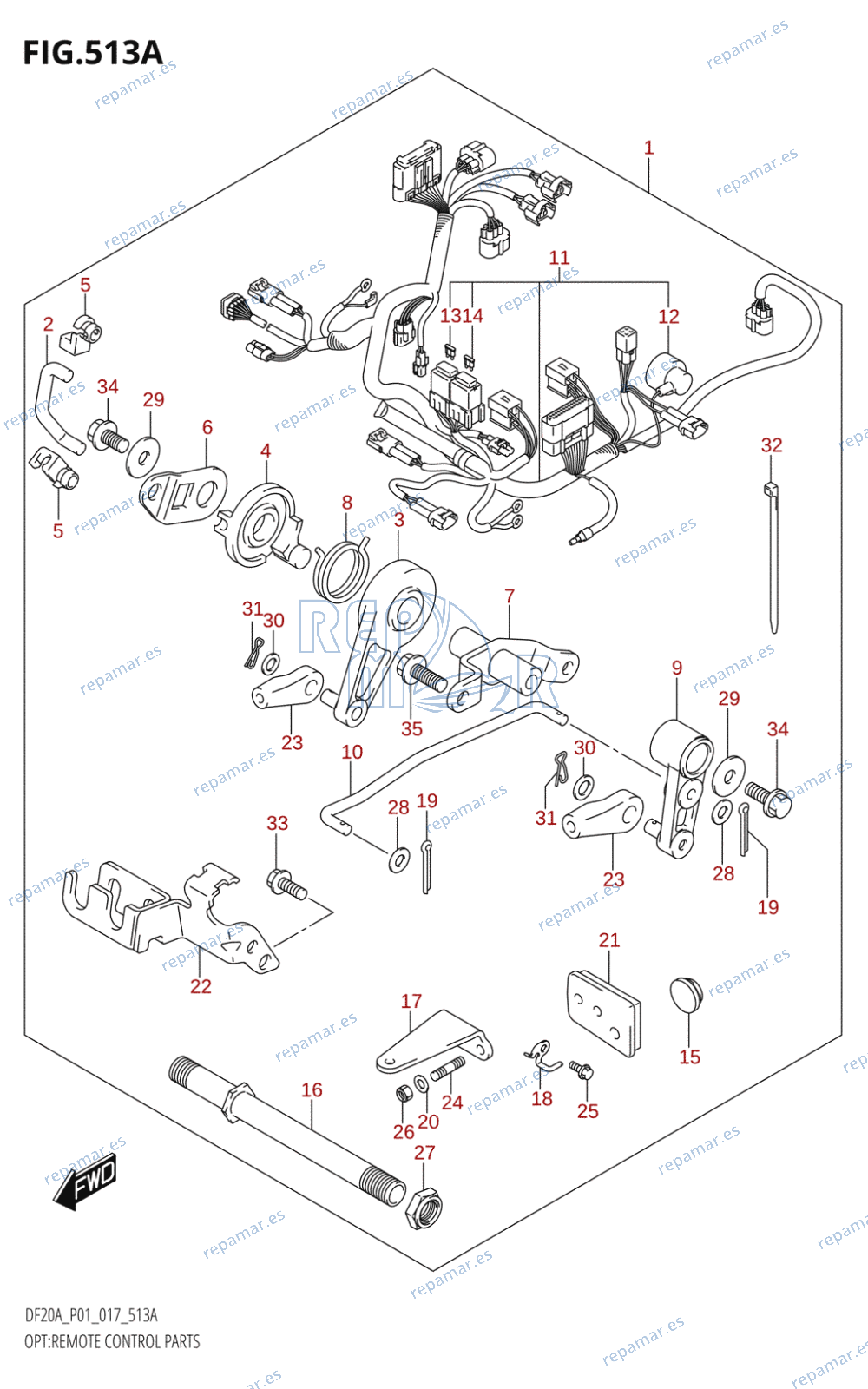 513A - OPT:REMOTE CONTROL PARTS (DF9.9B:P01)