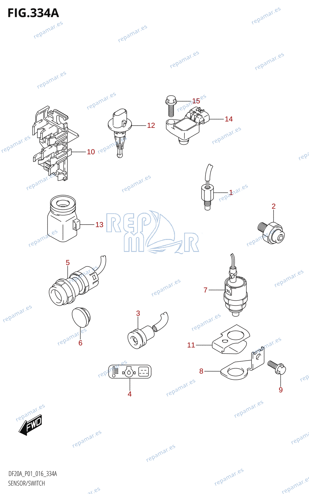 334A - SENSOR /​ SWITCH (DF9.9B:P01)