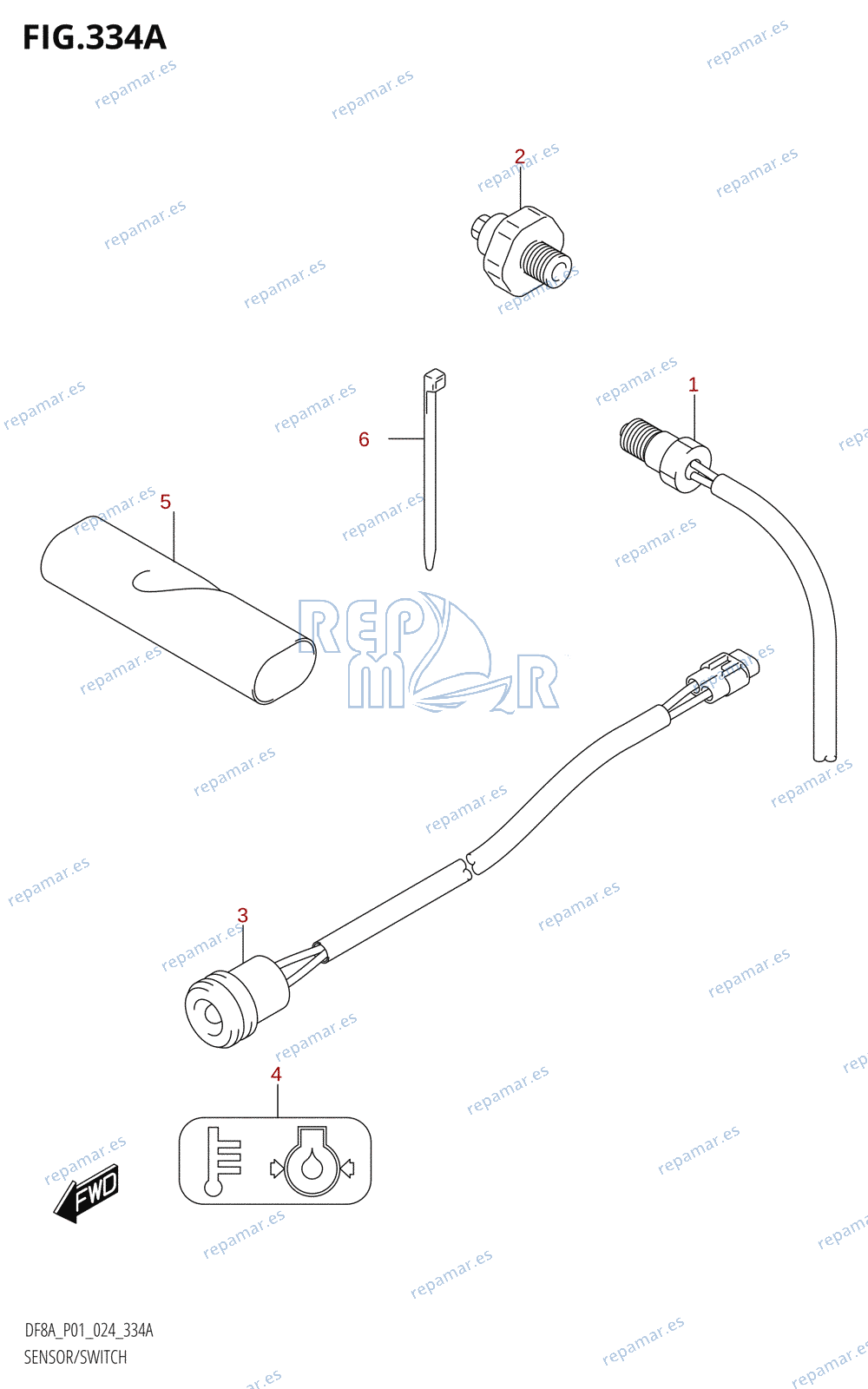 334A - SENSOR /​ SWITCH (DF8A,DF9.9A)